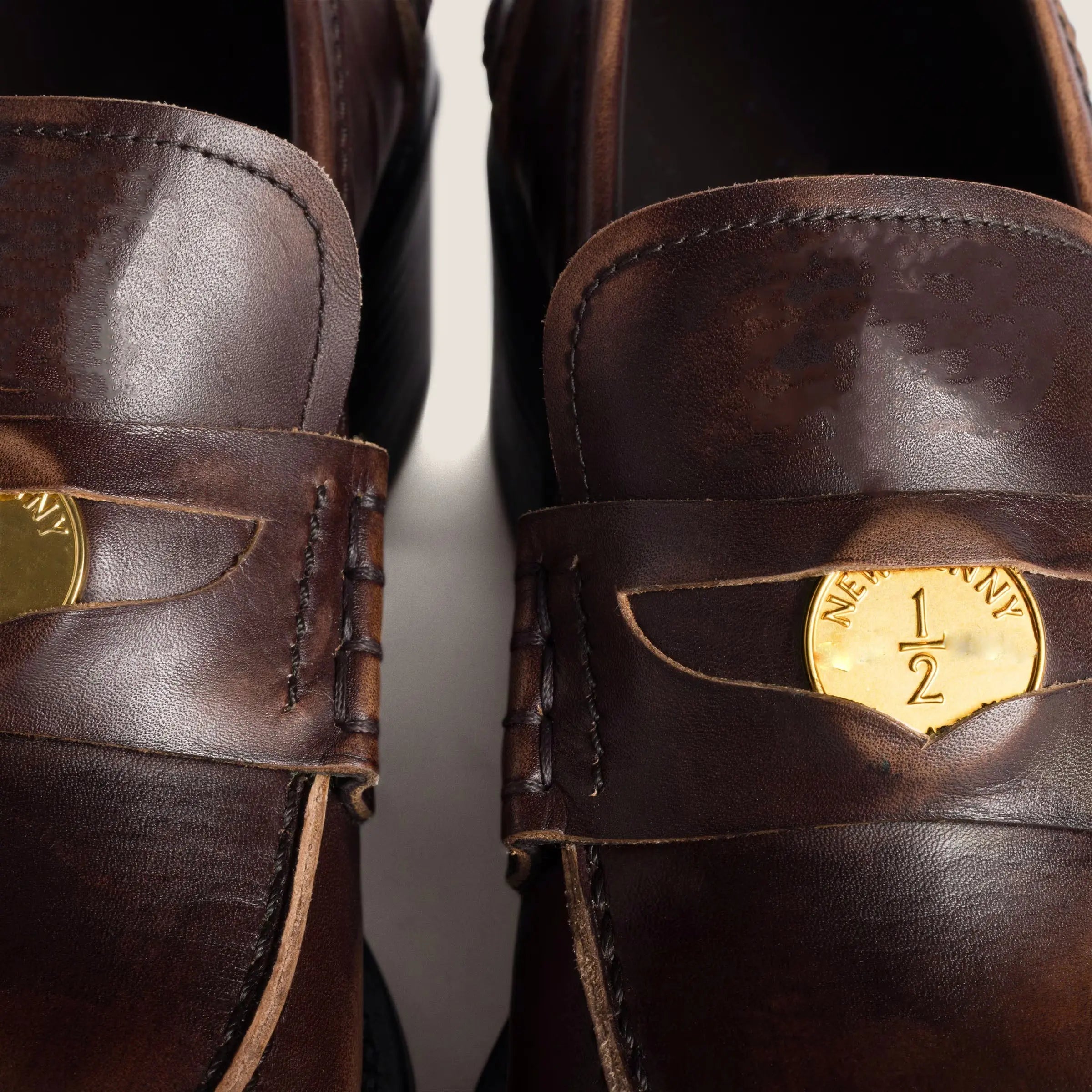 Deco calf leather loafers Gilded Cadence