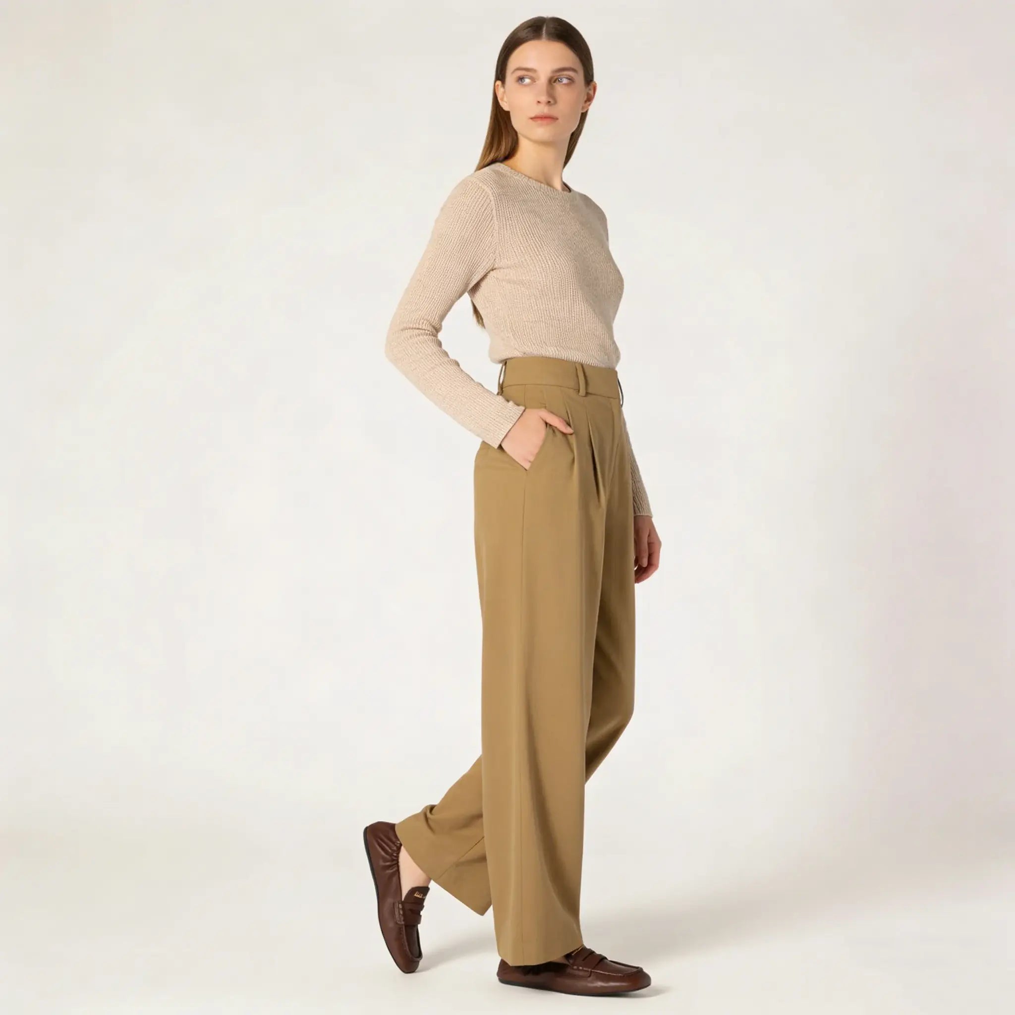 Ruches nappa leather loafers Gilded Cadence