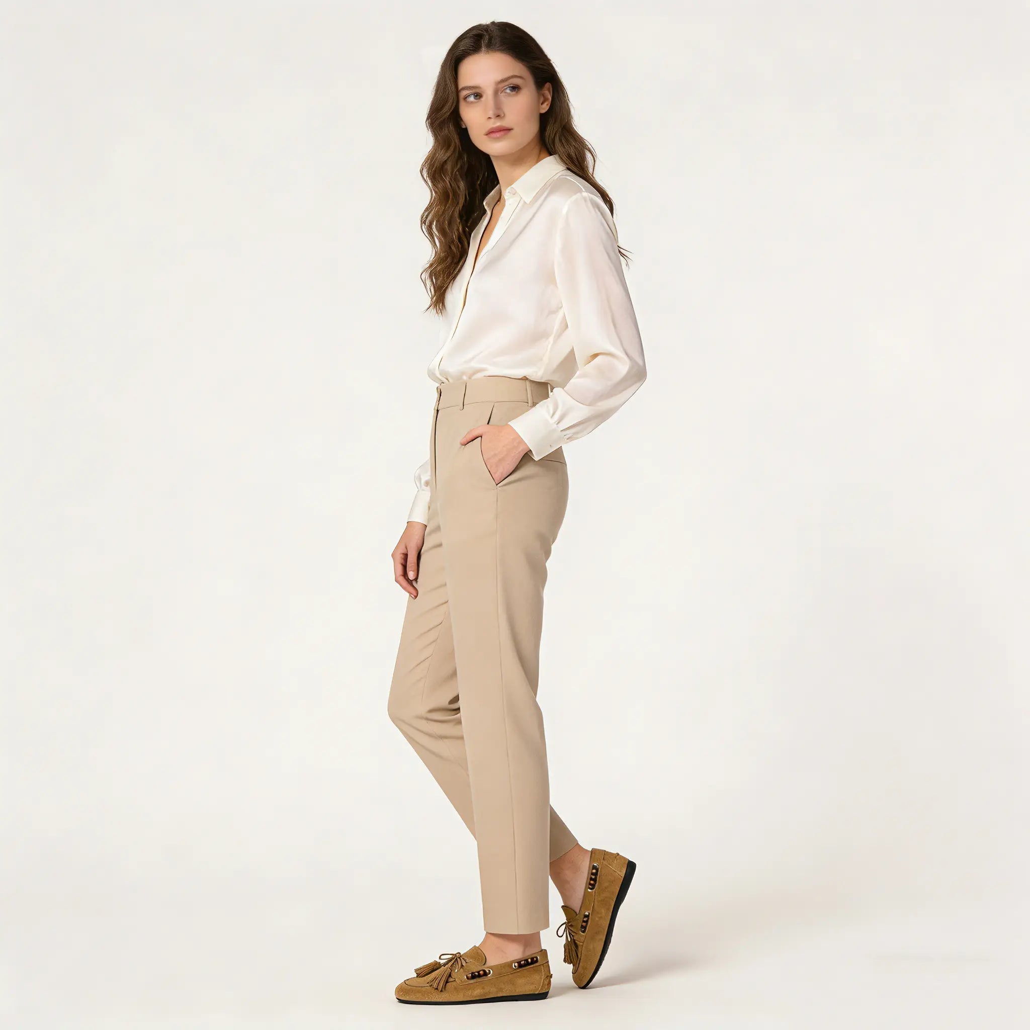 Suede tassel loafers Gilded Cadence
