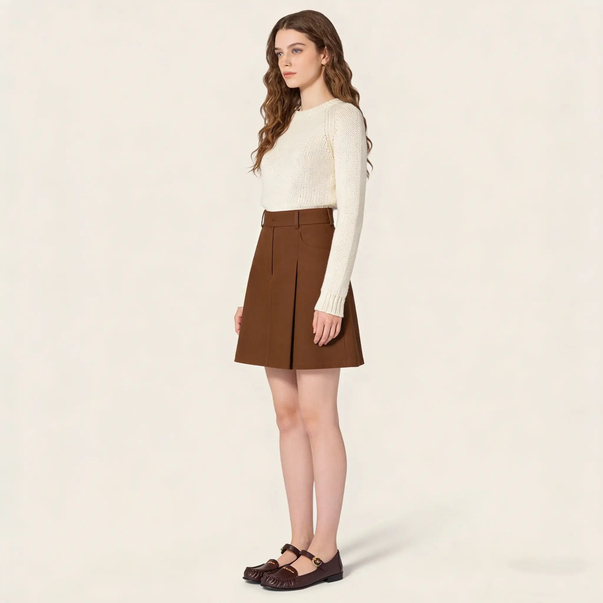 Leather loafers with strap Gilded Cadence