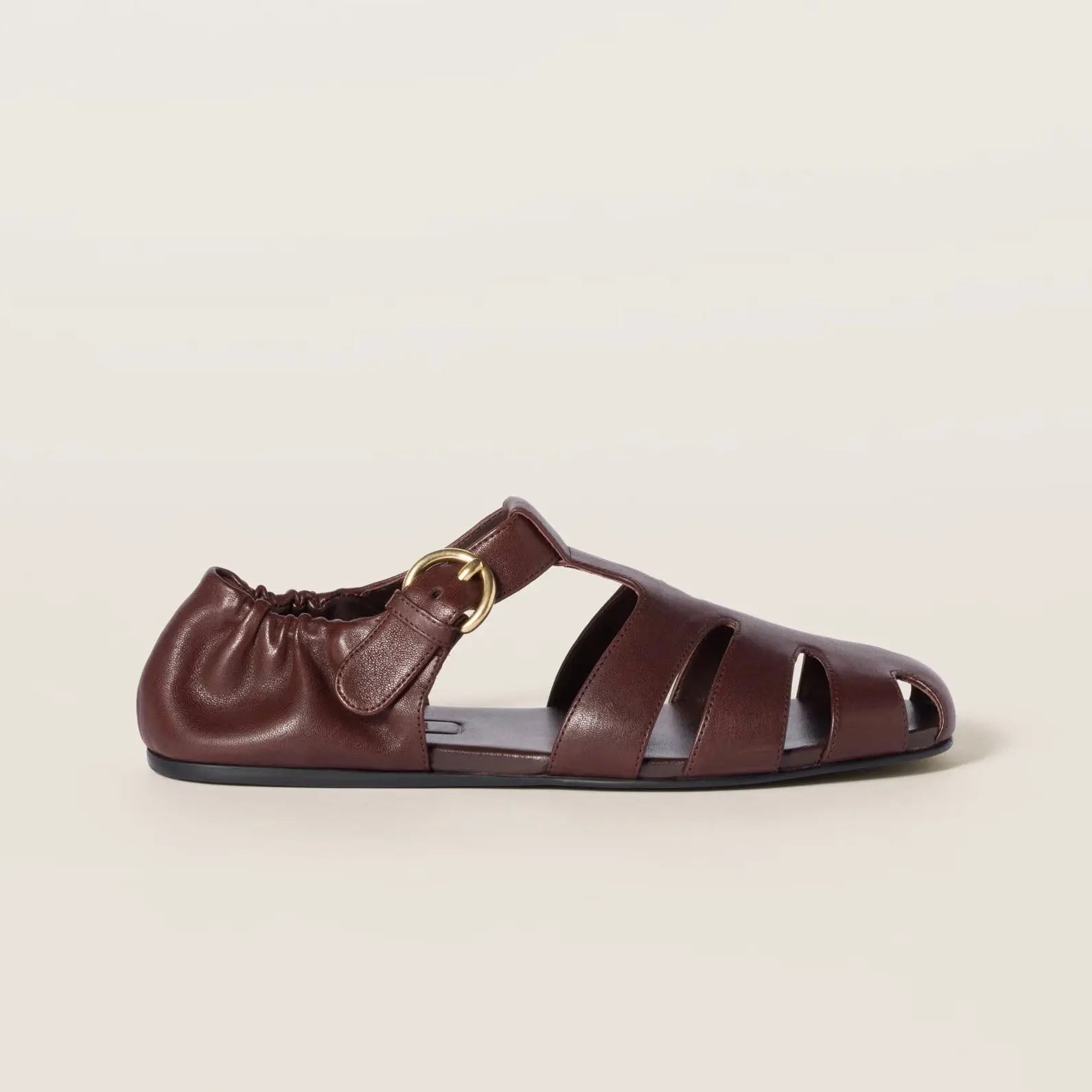Ruches nappa leather fisherman's sandals Gilded Cadence