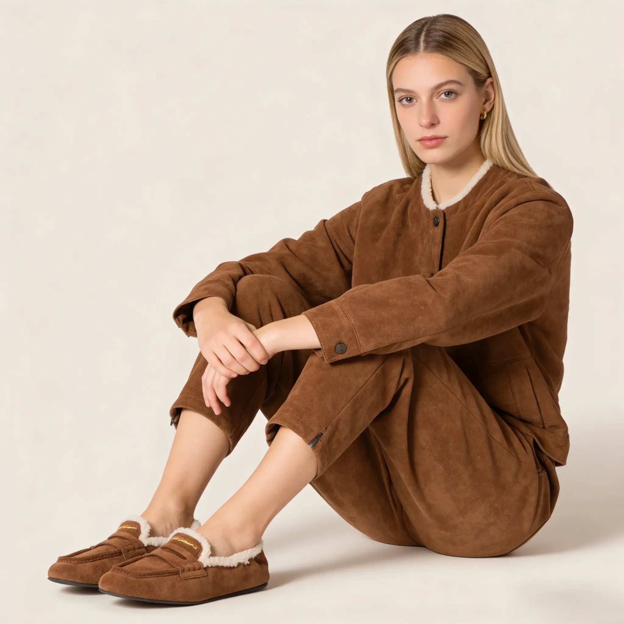 Ruches suede loafers Gilded Cadence