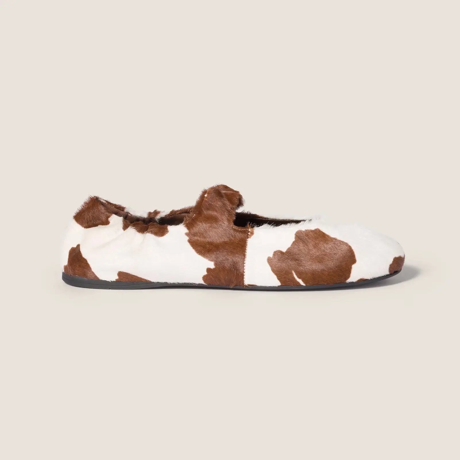 Ruches printed leather ballerinas Gilded Cadence