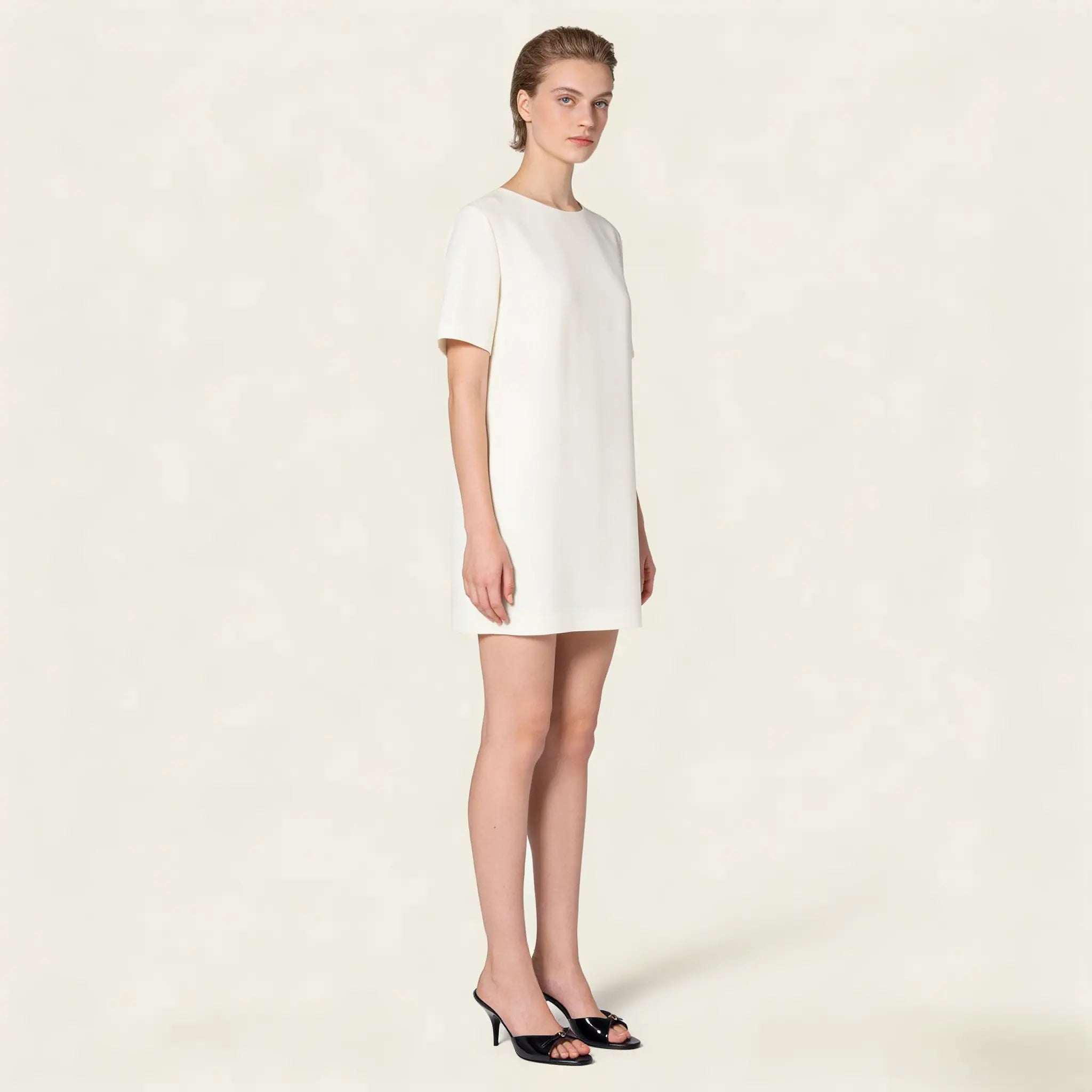 Patent leather mules with buckle Black Gilded Cadence