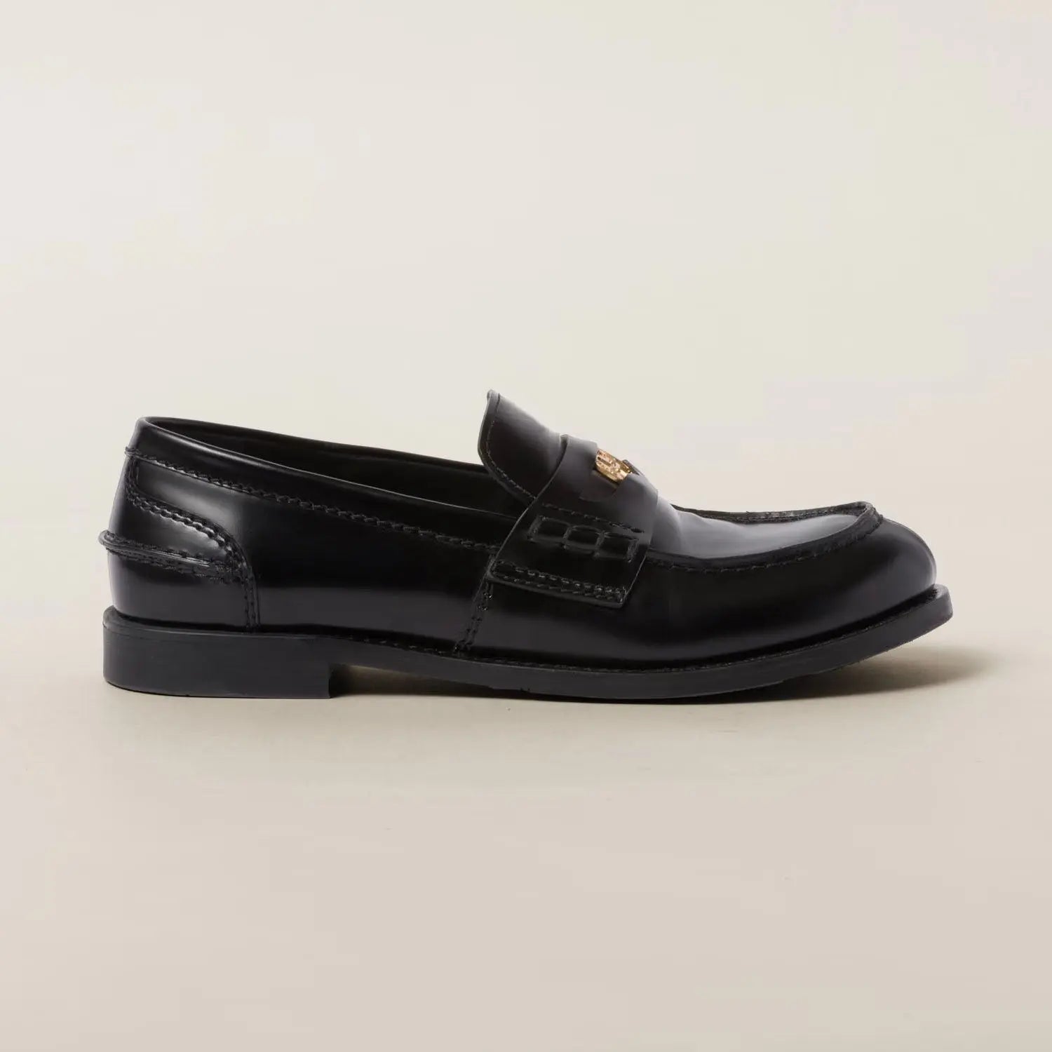 Brushed leather penny loafers Gilded Cadence