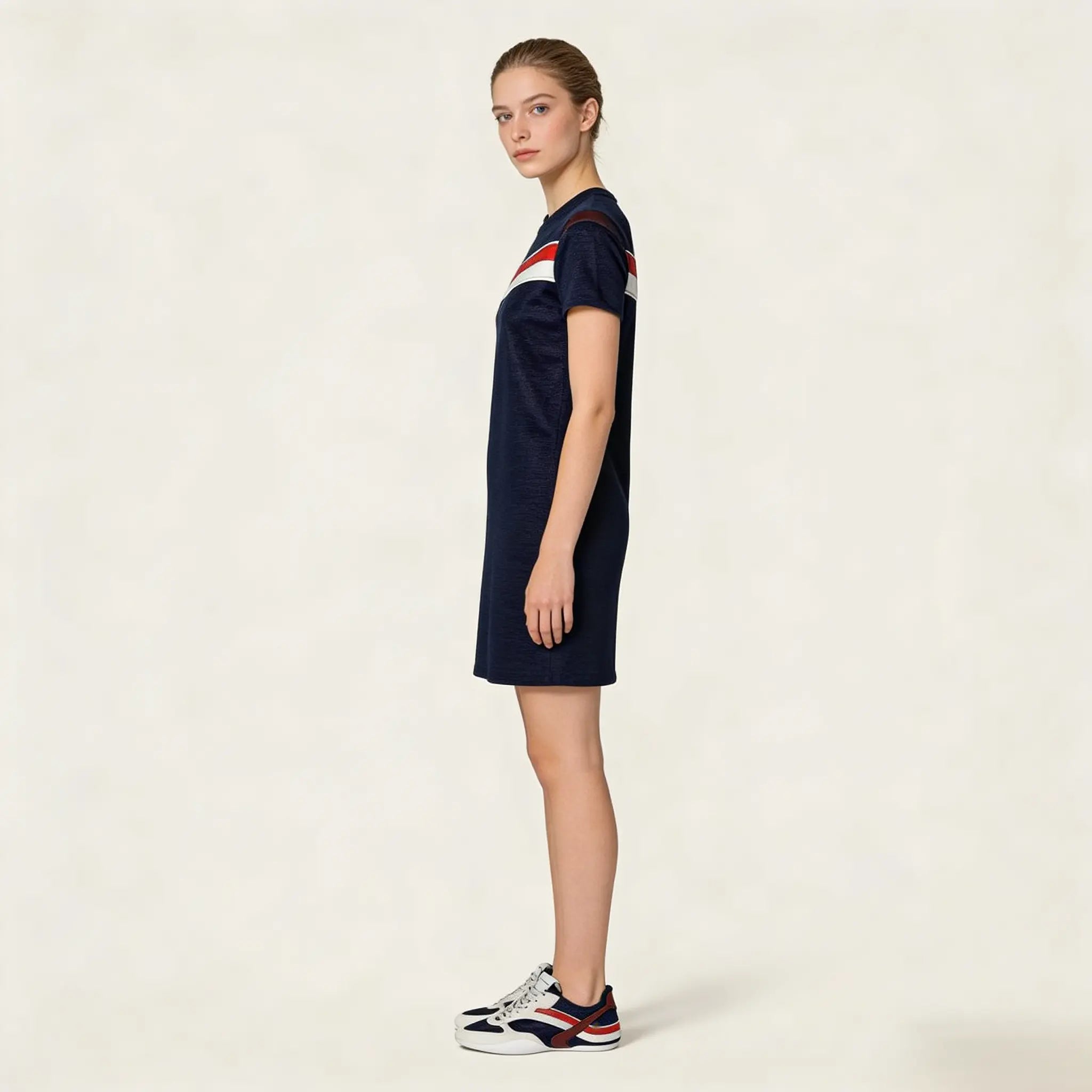 Gymnasium Tech Fabric Sneakers - Navy Gilded Cadence