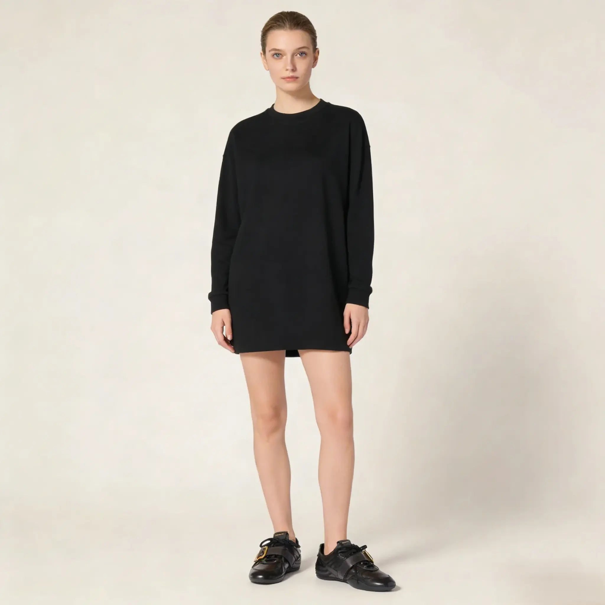 Leather sneakers with buckle Gilded Cadence