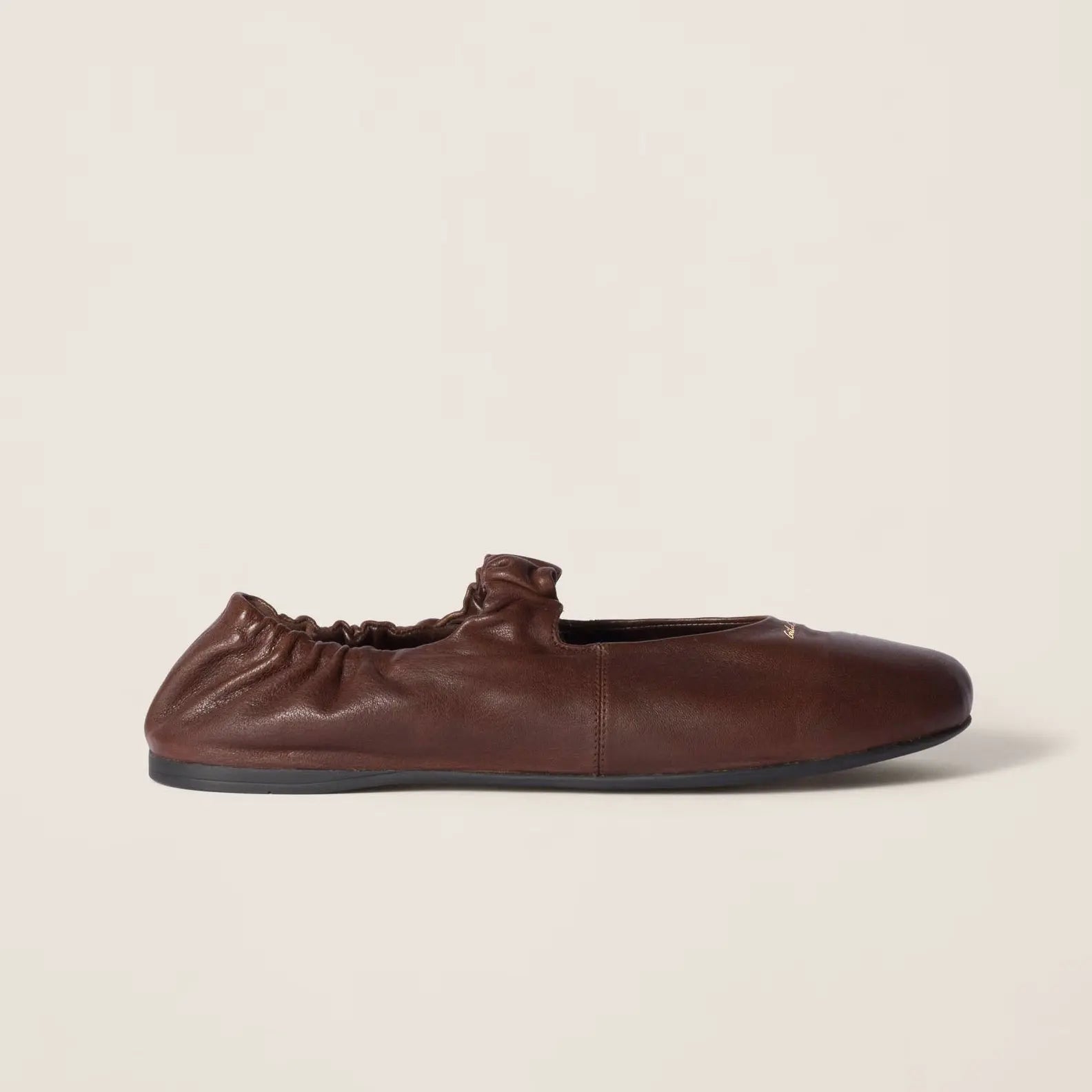 Ruches nappa leather ballerinas Gilded Cadence