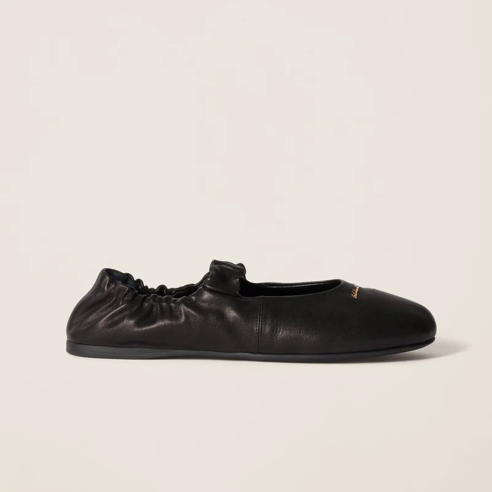 Ruches nappa leather ballerinas Gilded Cadence