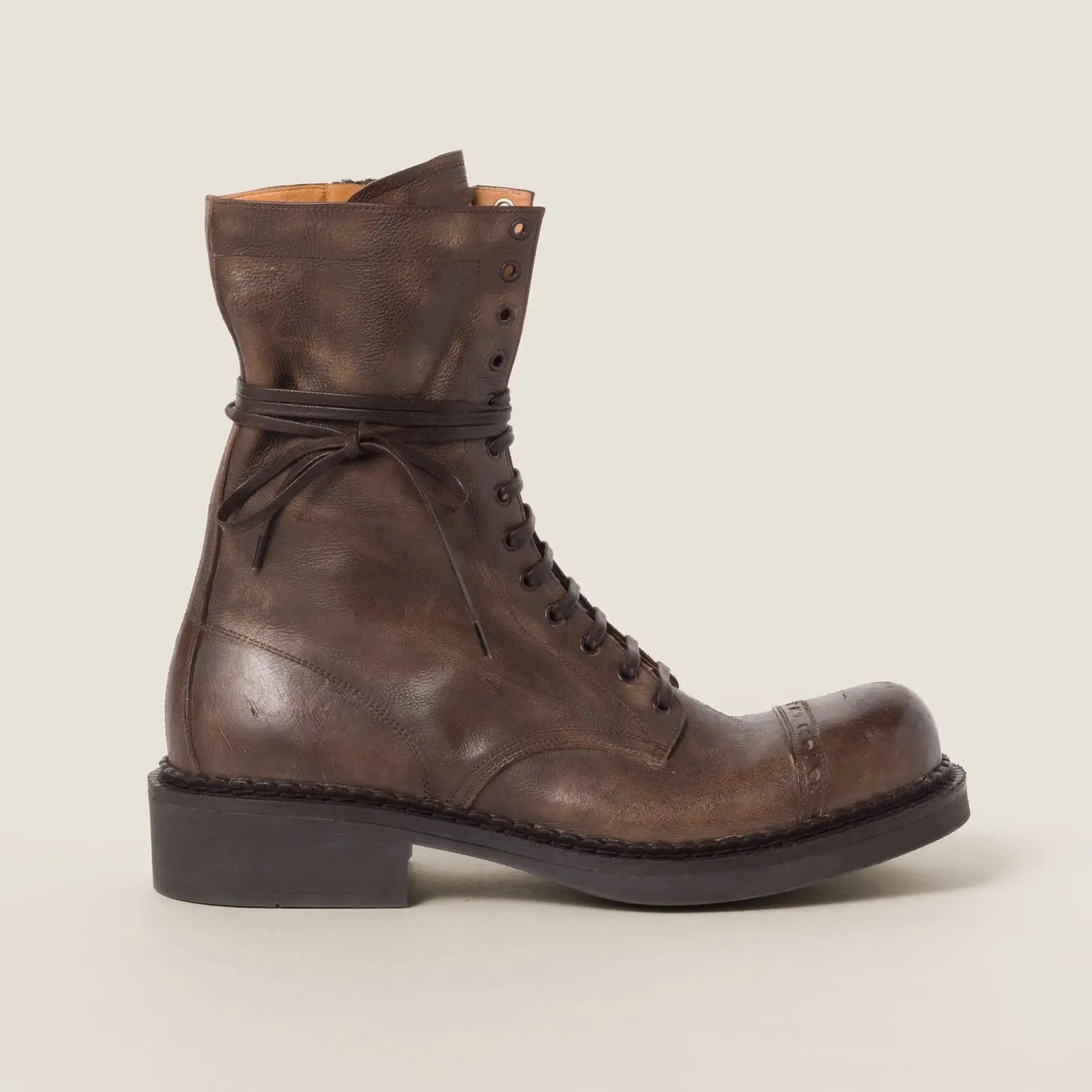 Leather laced booties Gilded Cadence