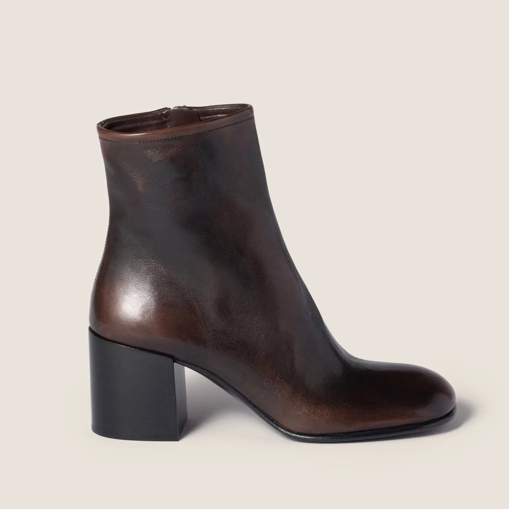 smoky calf booties Gilded Cadence