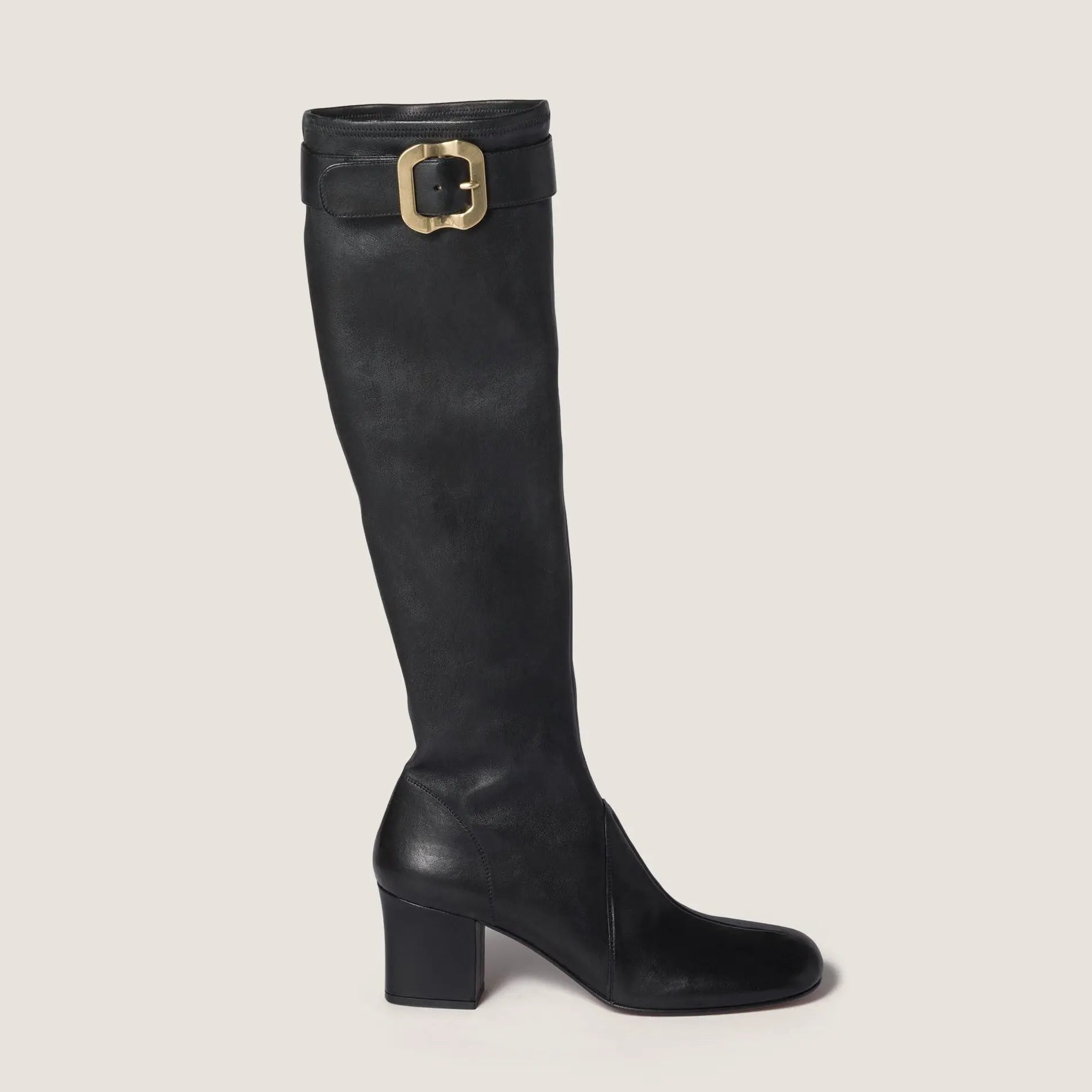 Nappa leather boots with buckle Gilded Cadence
