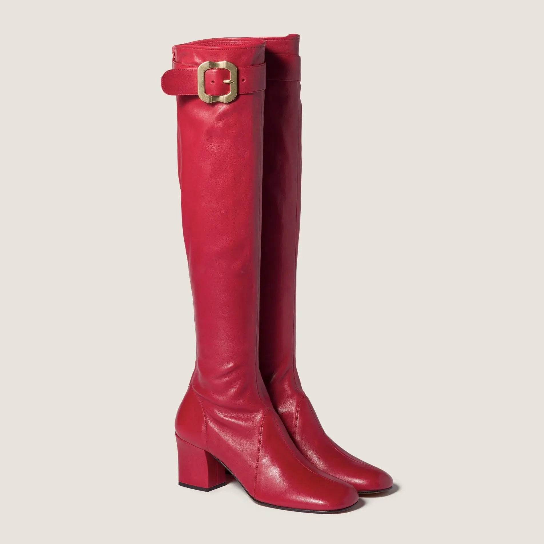Nappa leather boots with buckle Gilded Cadence