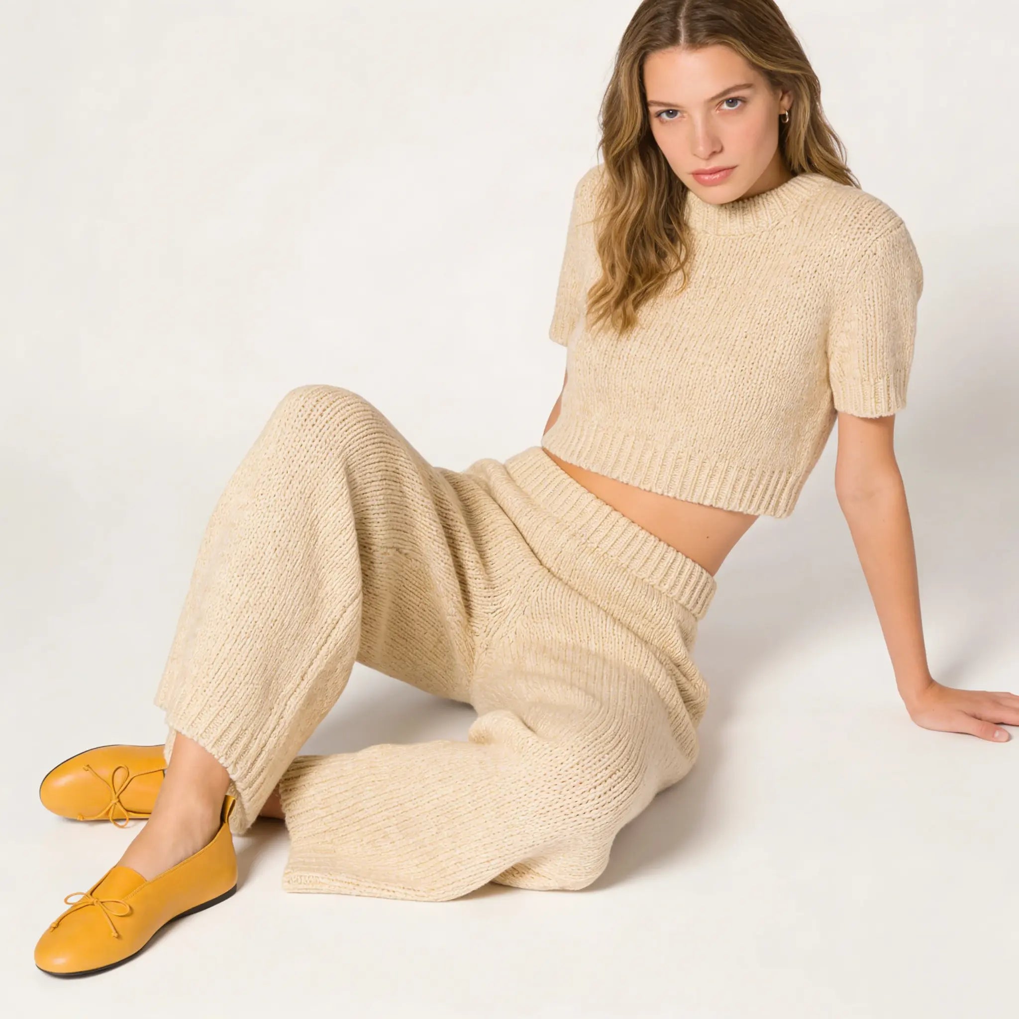 panache nappa leather ballerinas Gilded Cadence