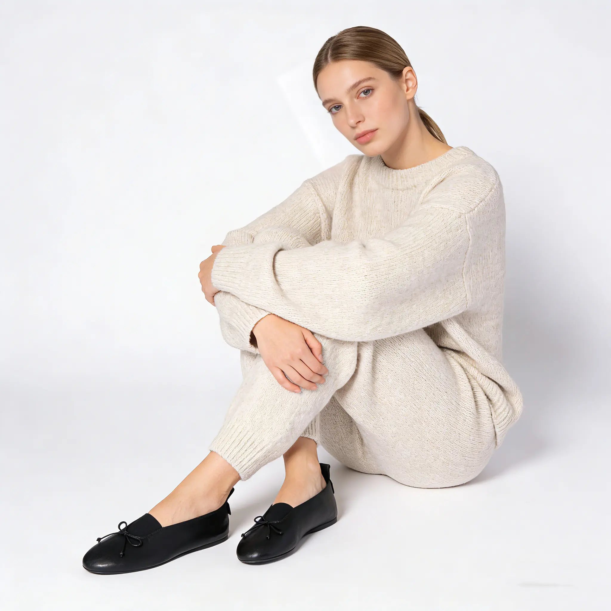 panache nappa leather ballerinas Gilded Cadence