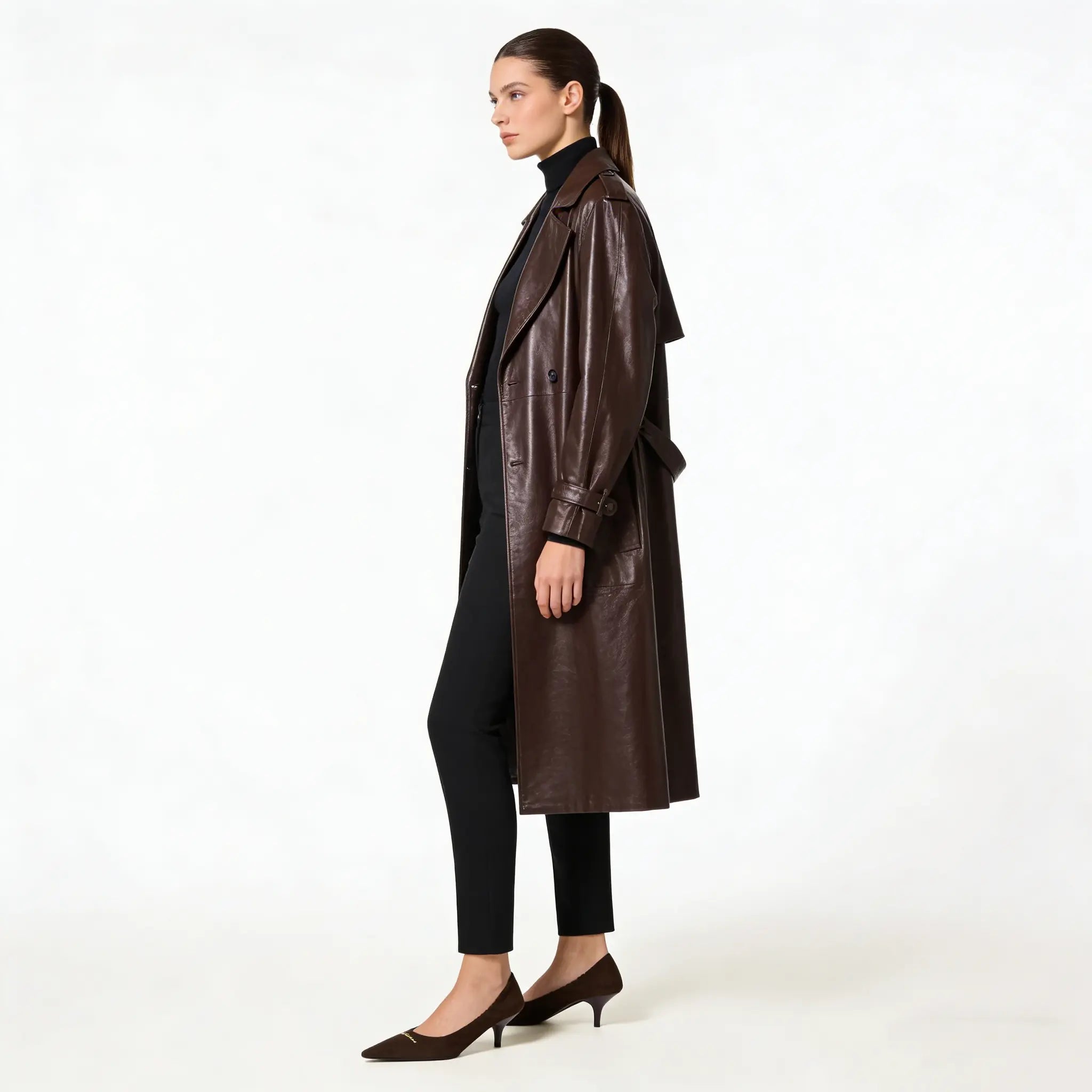 Women's Caramel Suede Ruched Pumps Gilded Cadence