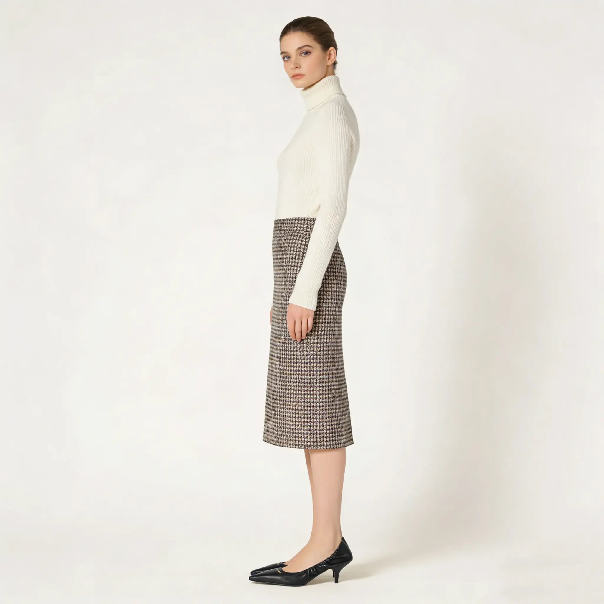 Women's Black Soft Nappa Leather Pumps Gilded Cadence