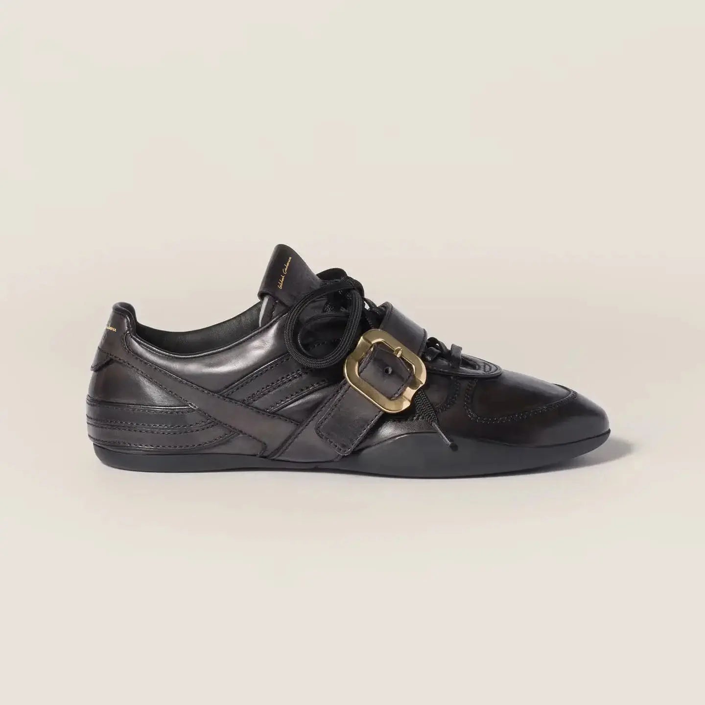 Leather sneakers with buckle Gilded Cadence