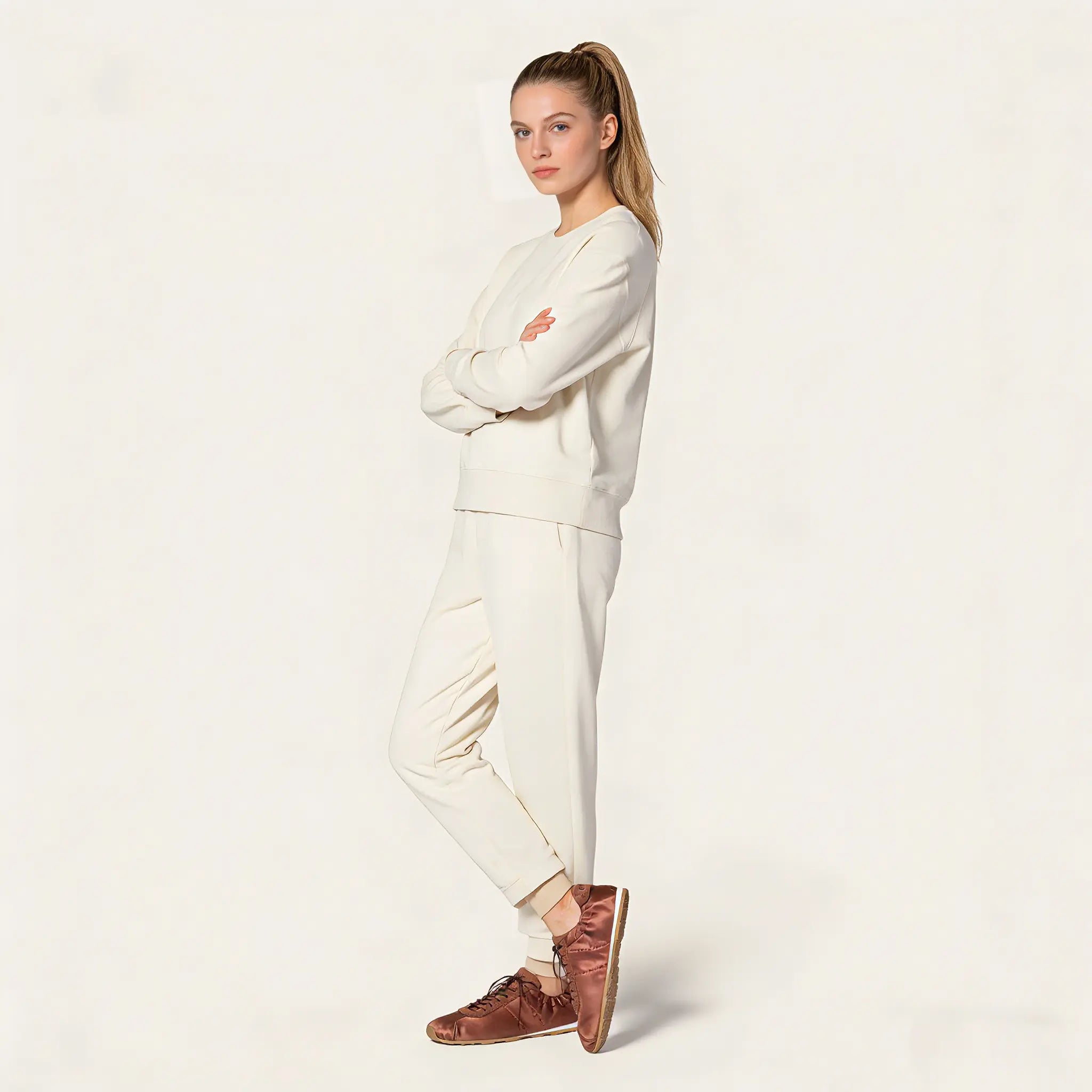 Plume satin sneakers Gilded Cadence