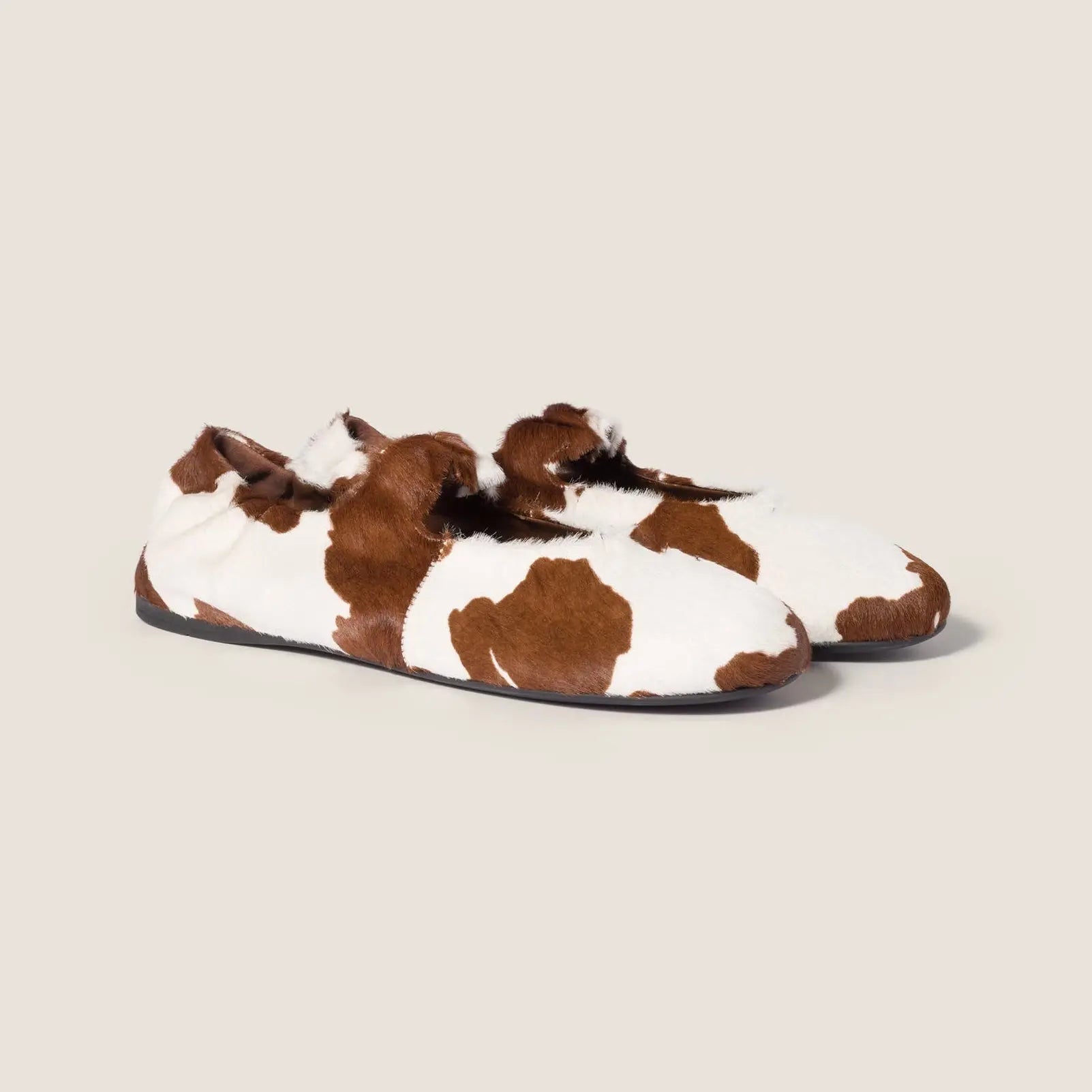 Ruches printed leather ballerinas Gilded Cadence