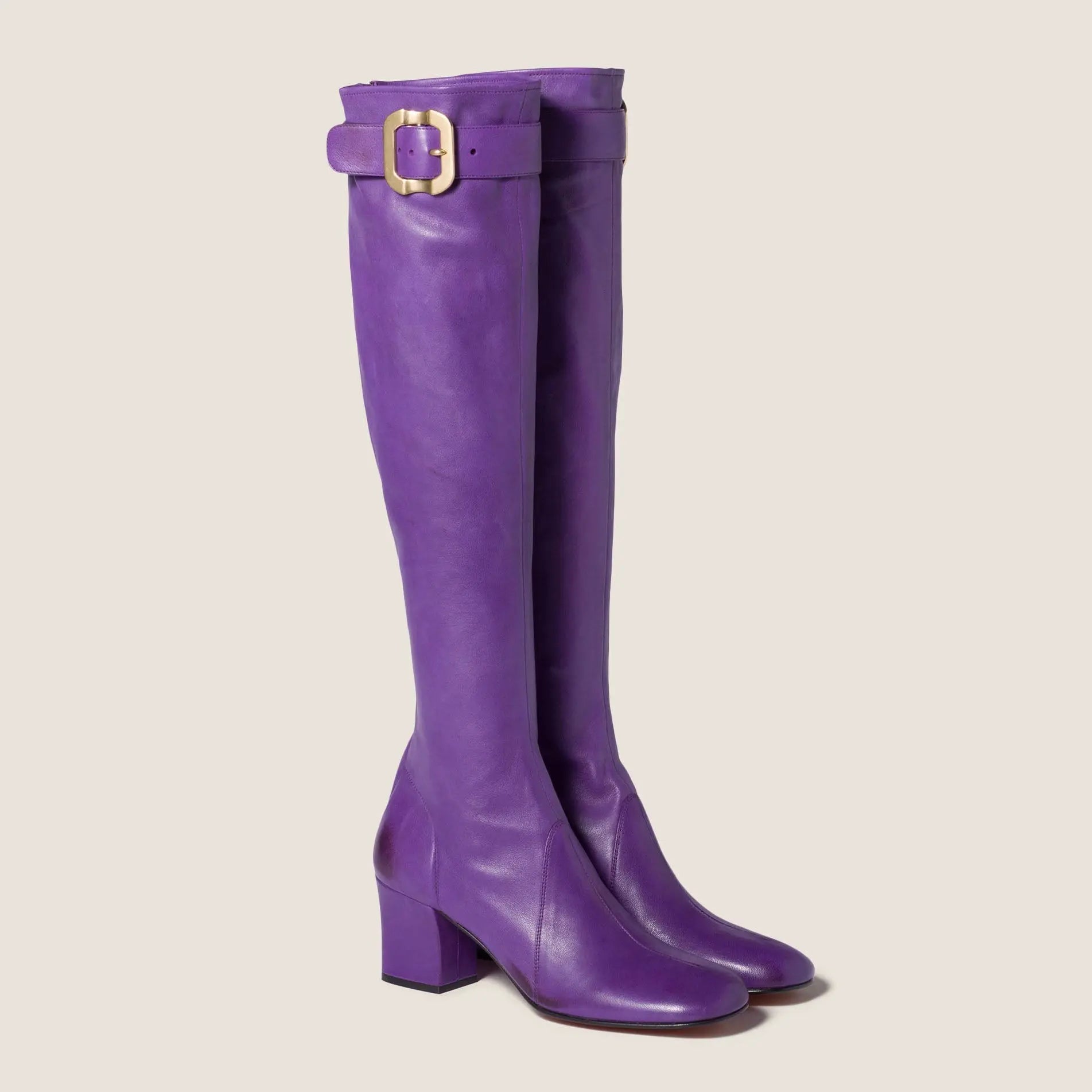 Nappa leather boots with buckle Gilded Cadence