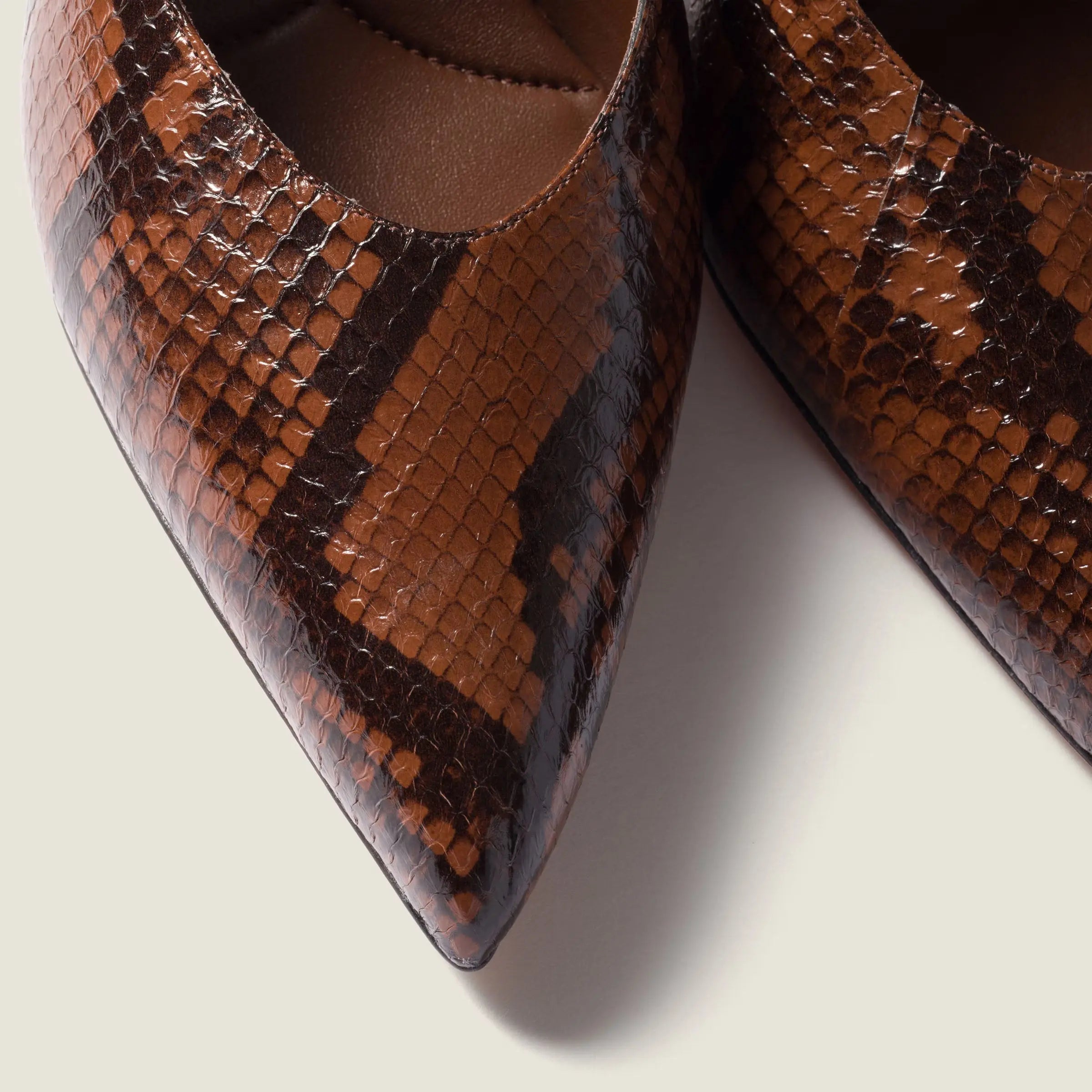 Python-Print Ayers Leather Pumps Gilded Cadence