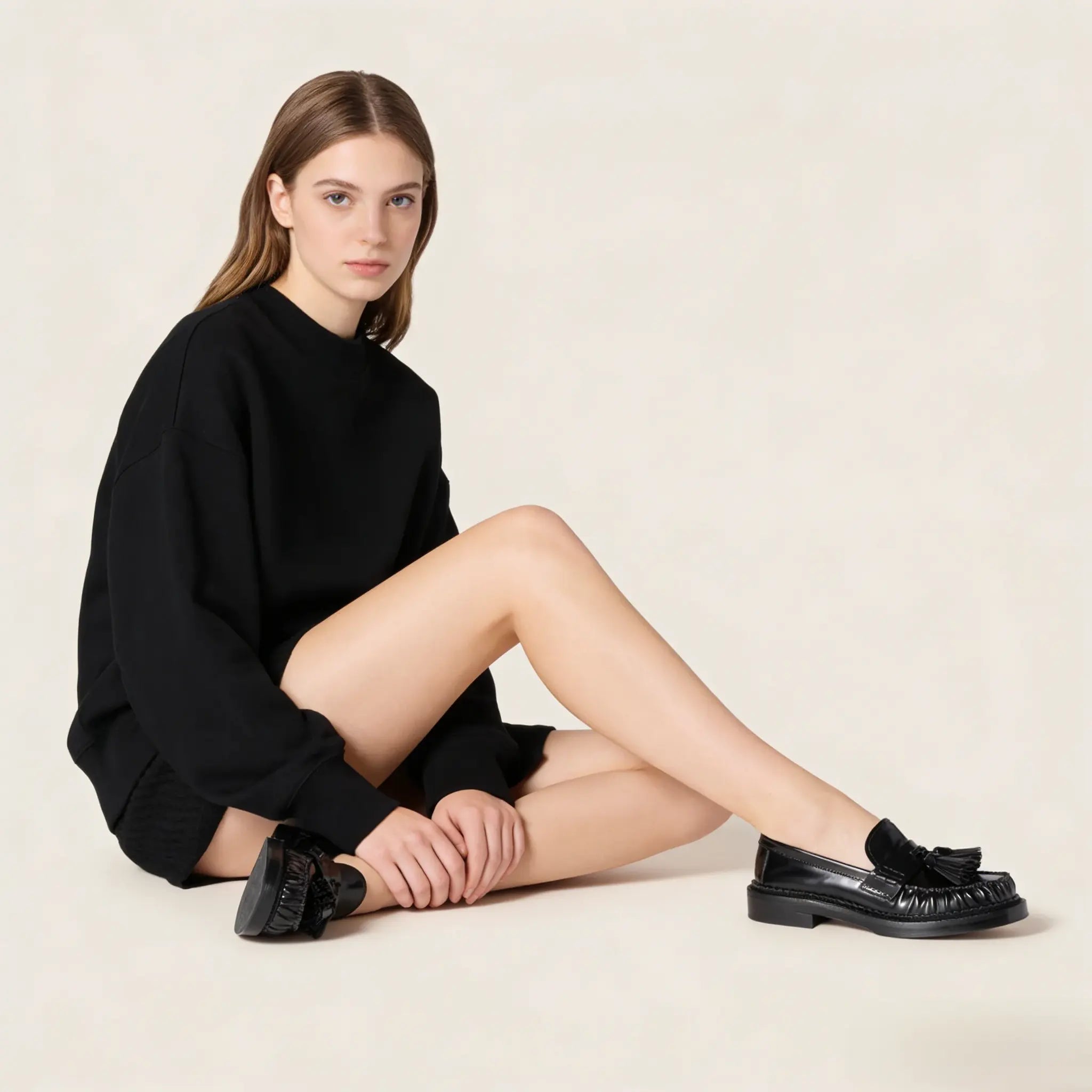 Tassel loafers in polished leather Gilded Cadence