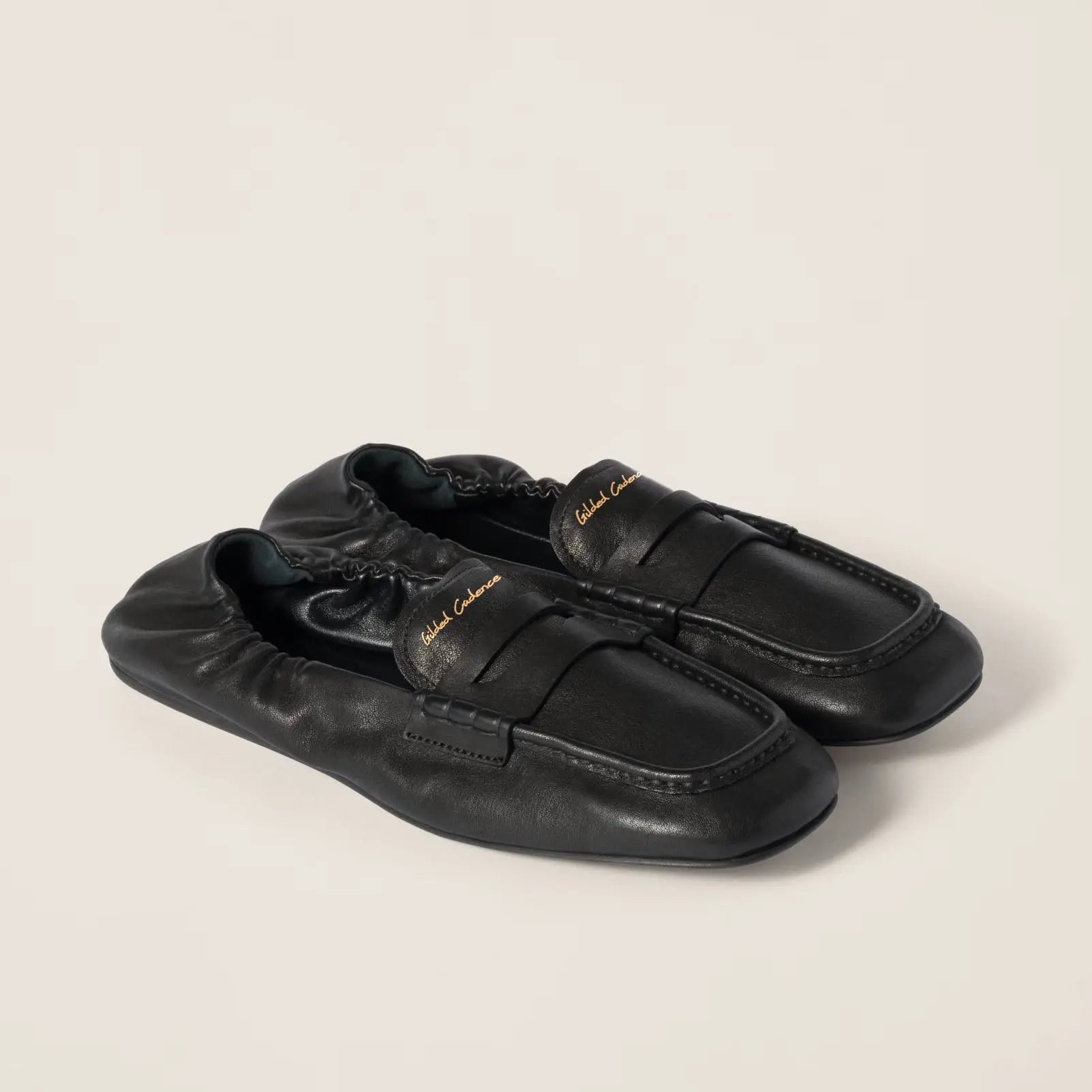 Ruches nappa leather loafers Gilded Cadence