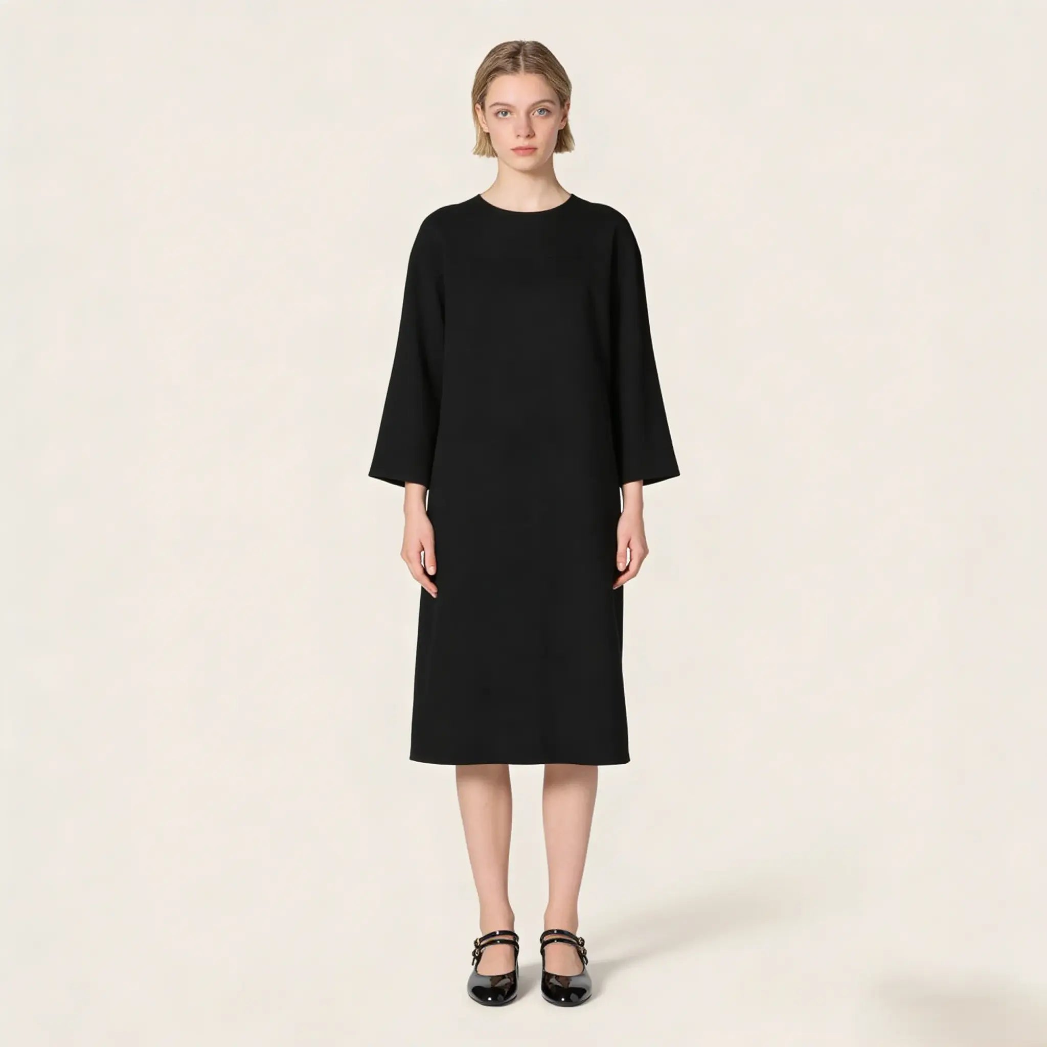 Patent Leather Buckle Slingbacks - Black Gilded Cadence