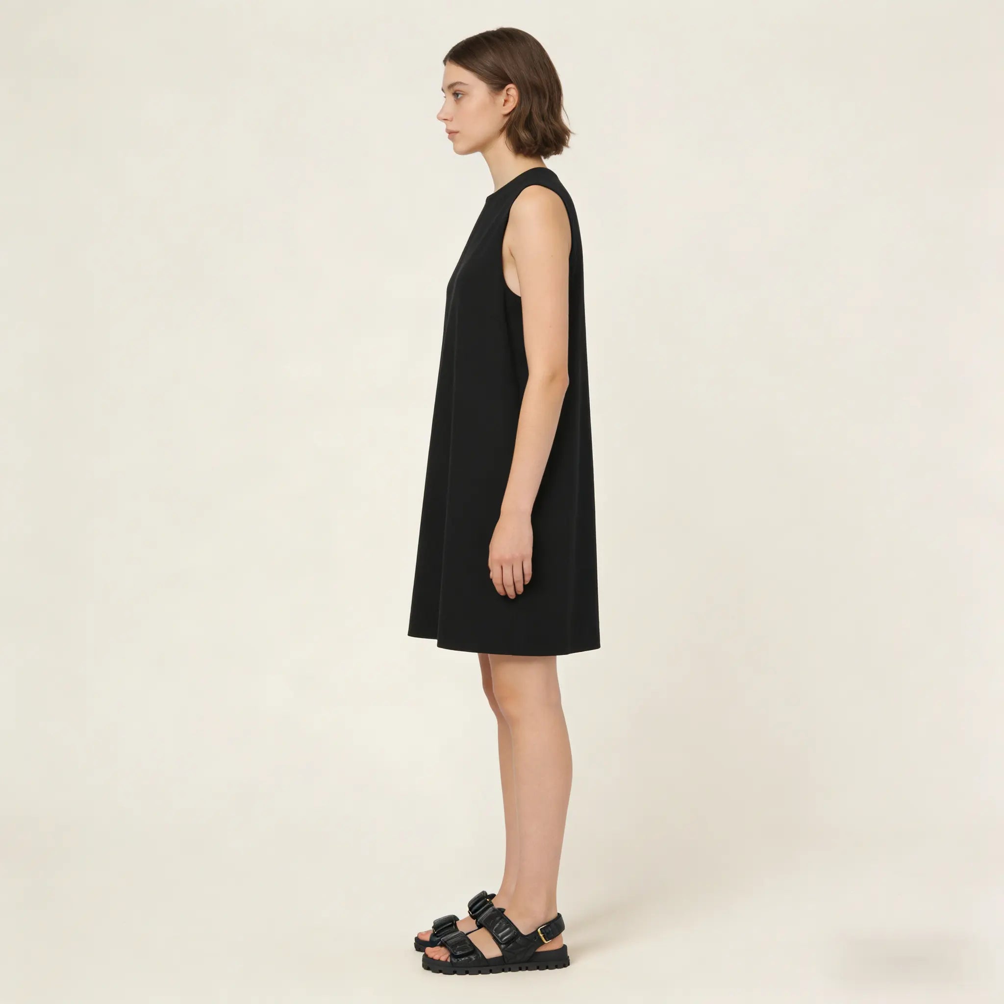 Women's Black Quilted Sporty Sandals Gilded Cadence