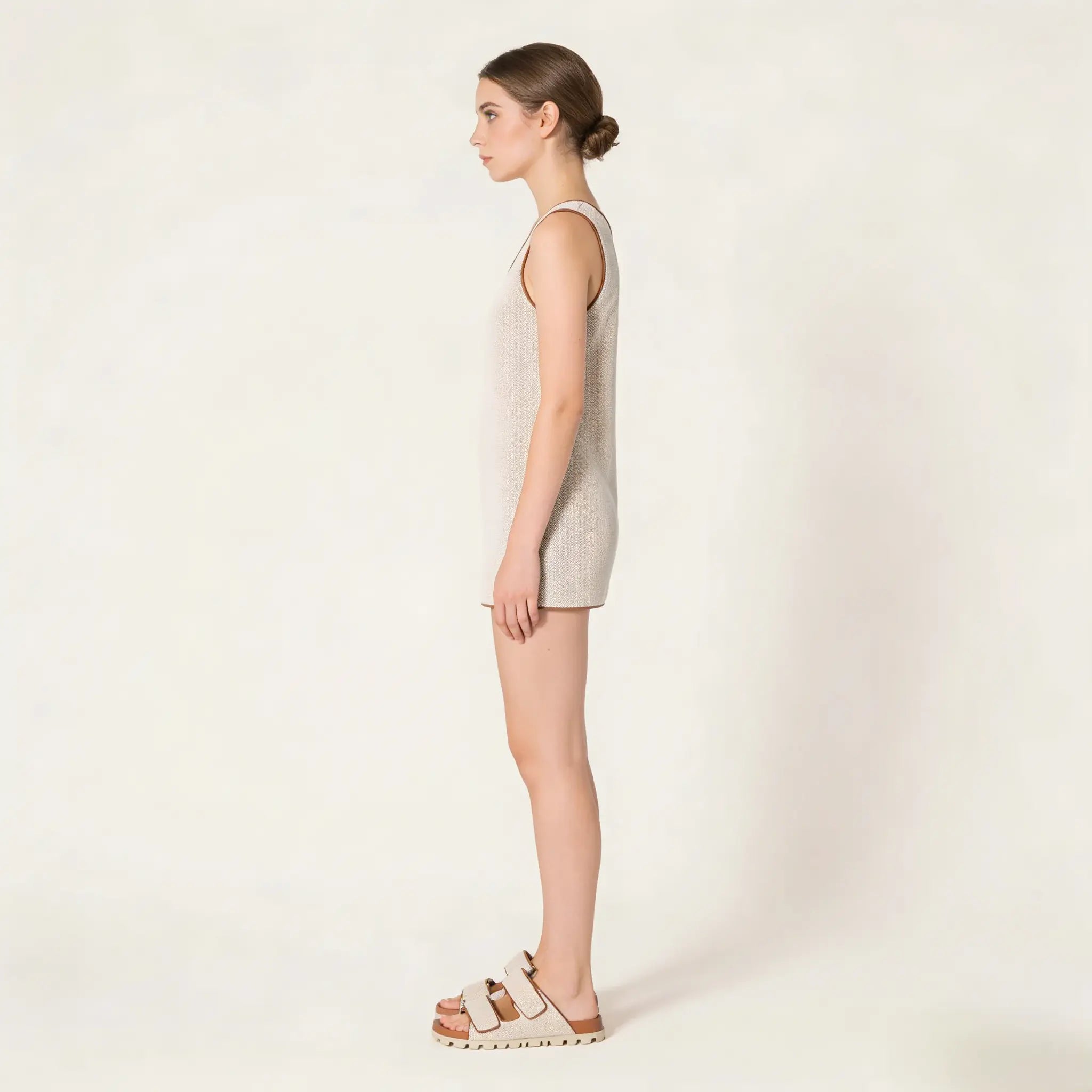 Canvas Double Strap Platform Slides Gilded Cadence