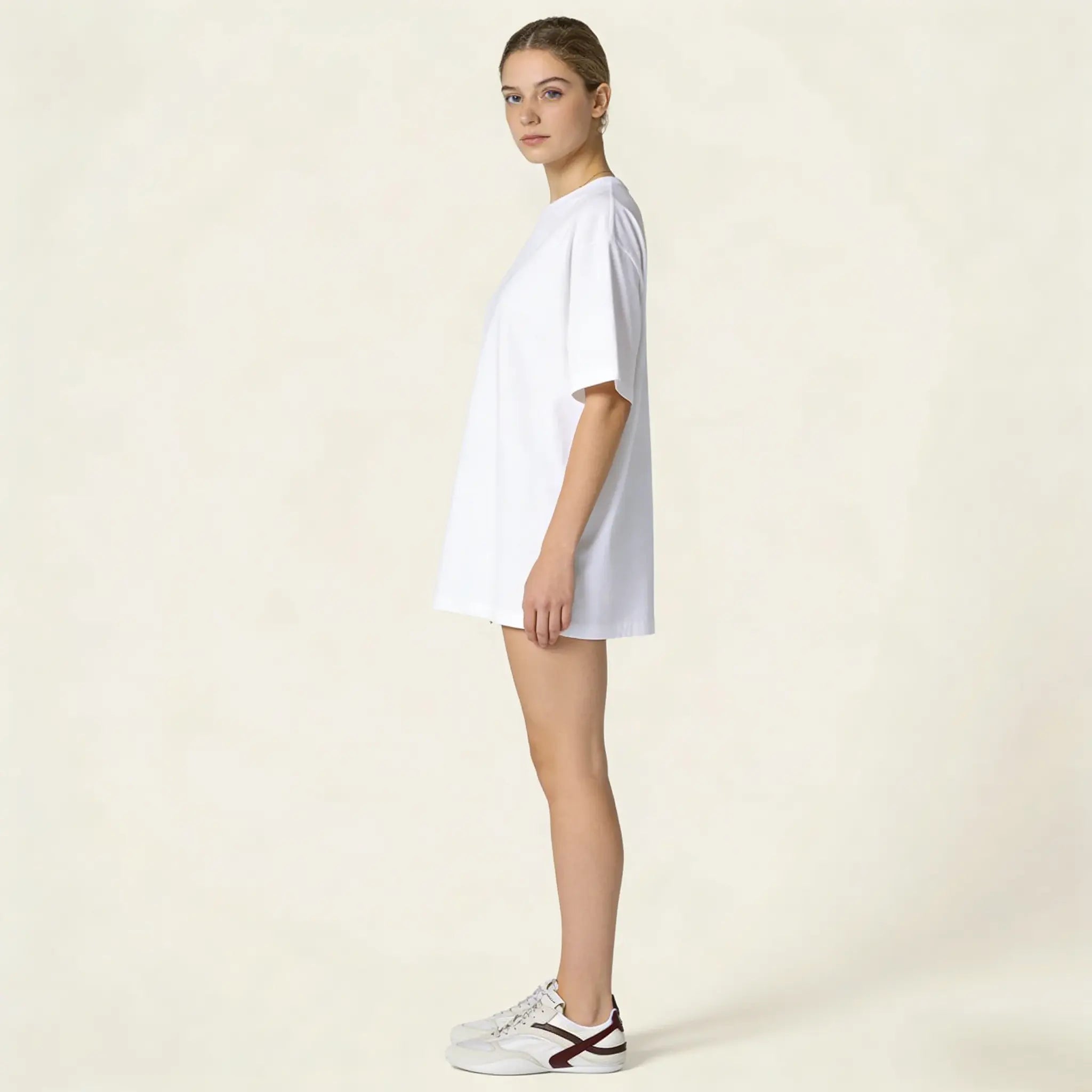 Gymnasium Tech Fabric Sneakers - White Gilded Cadence