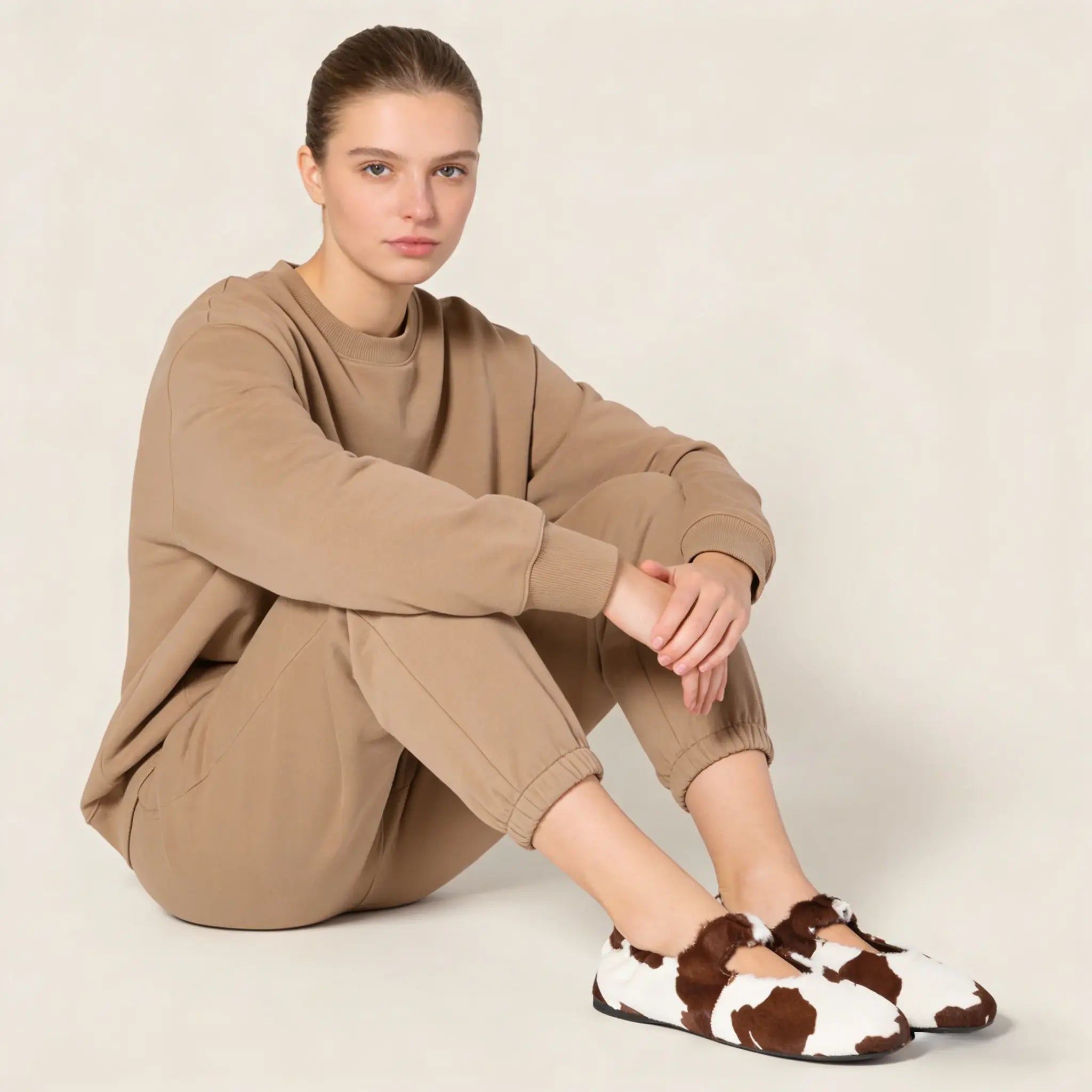 Ruches printed leather ballerinas Gilded Cadence