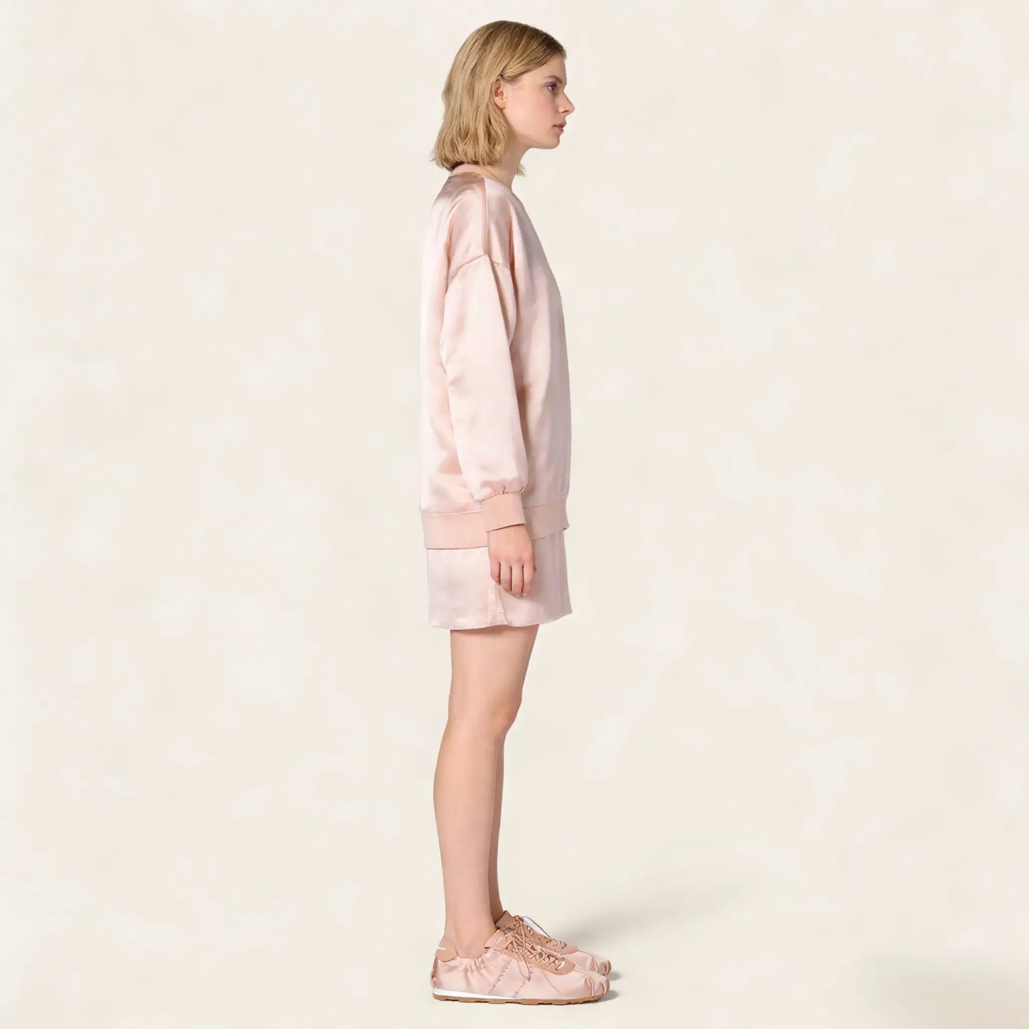 Plume satin sneakers Gilded Cadence