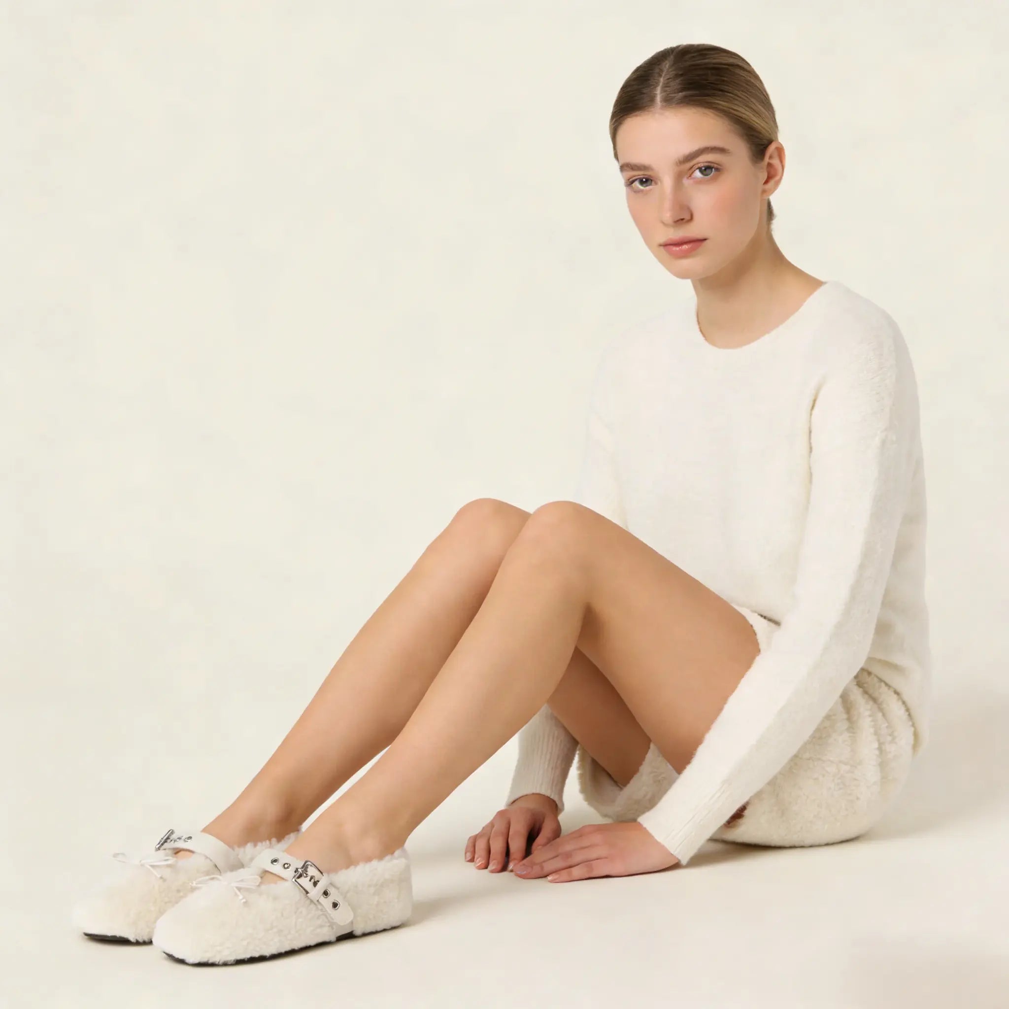 Shearling ballerinas Gilded Cadence