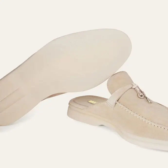 Women's Linen Suede Babouche Loafers Gilded Cadence