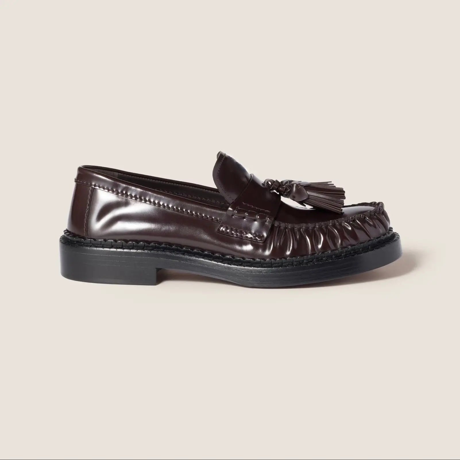 Tassel loafers in polished leather Gilded Cadence