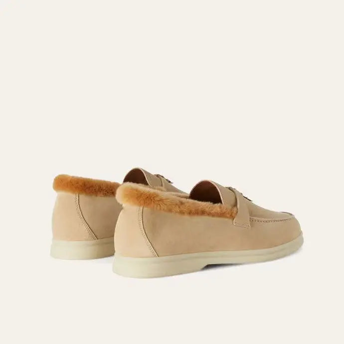 Women's Fur Lined Windy Dunes Loafers Gilded Cadence