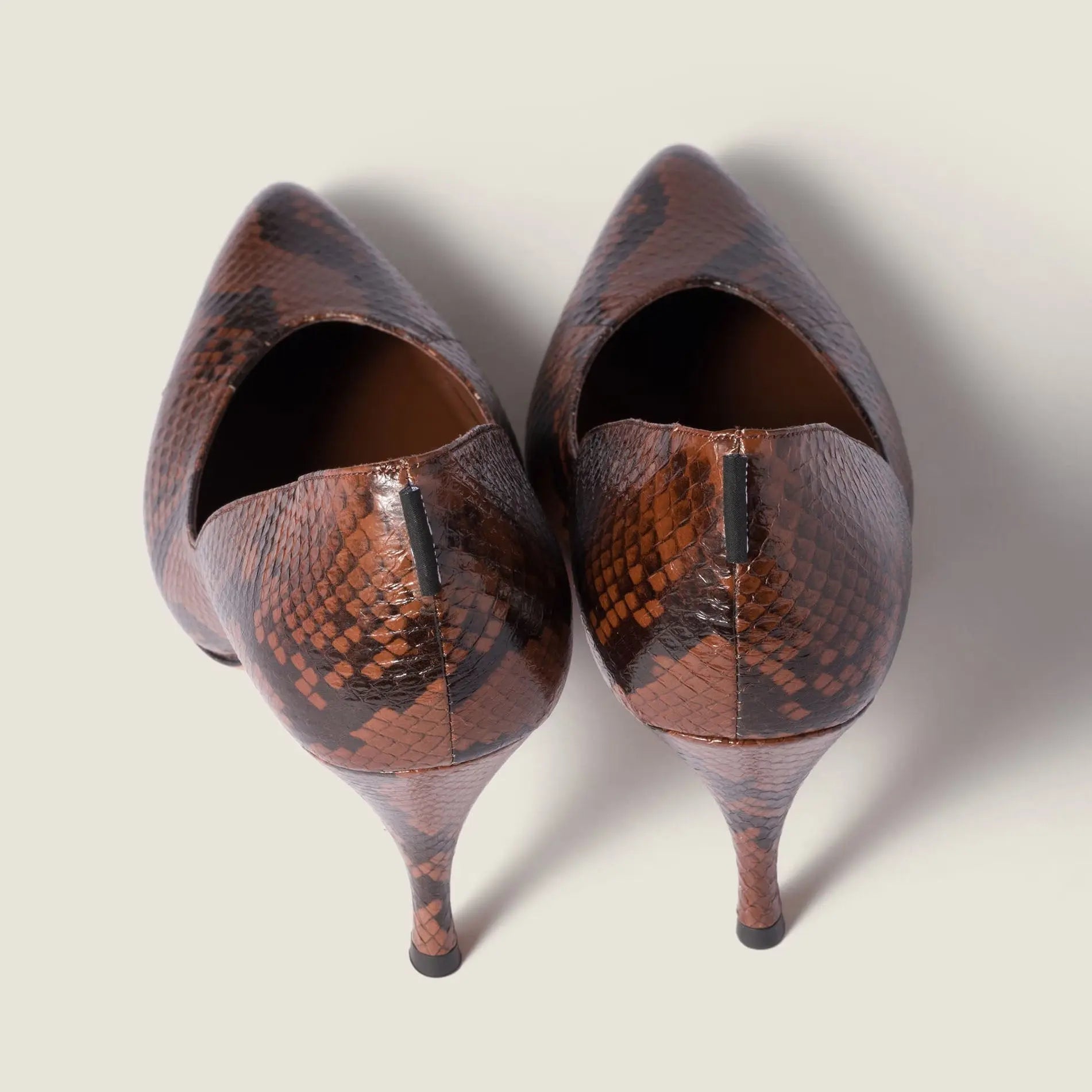 Python-Print Ayers Leather Pumps Gilded Cadence