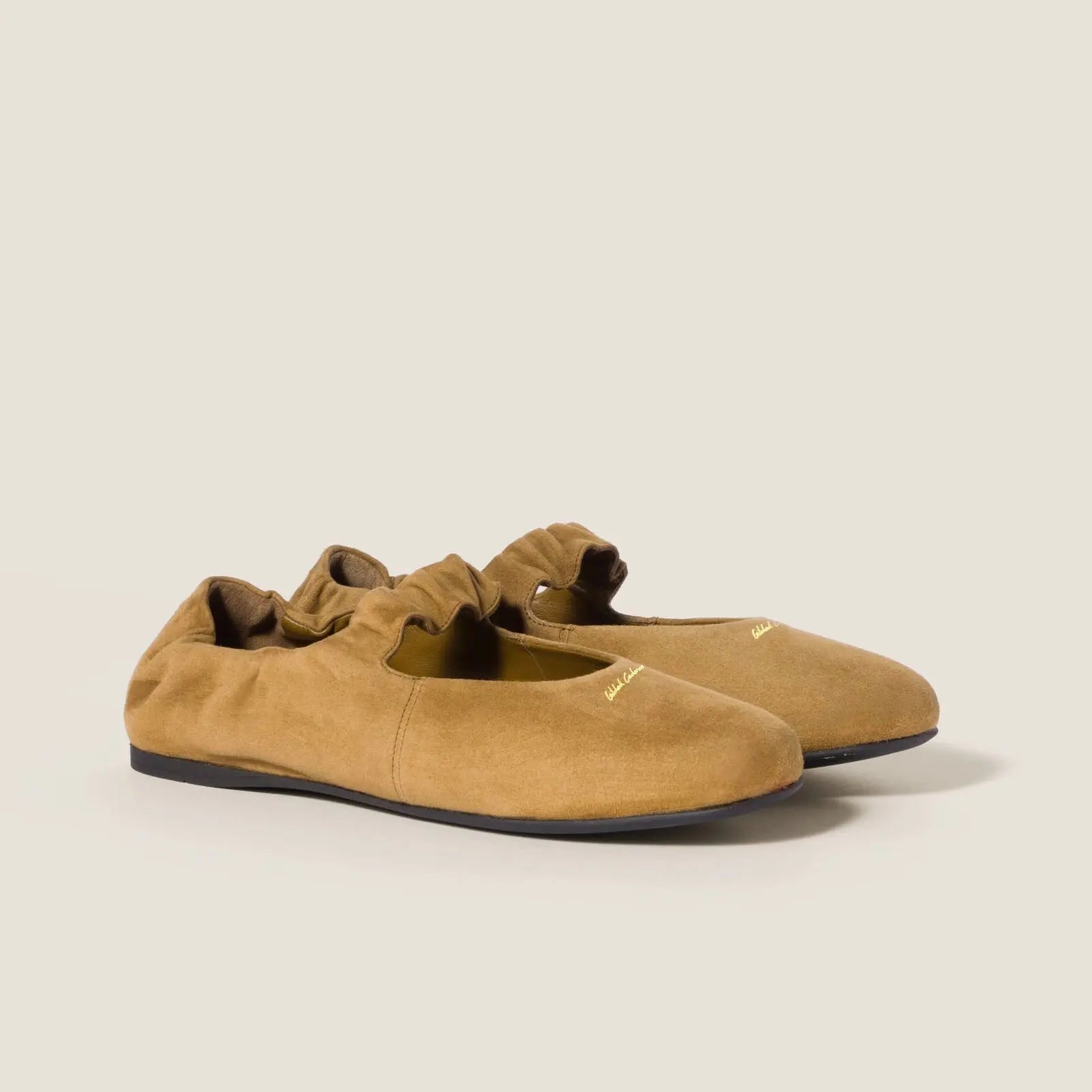 Ruches suede ballerinas Gilded Cadence