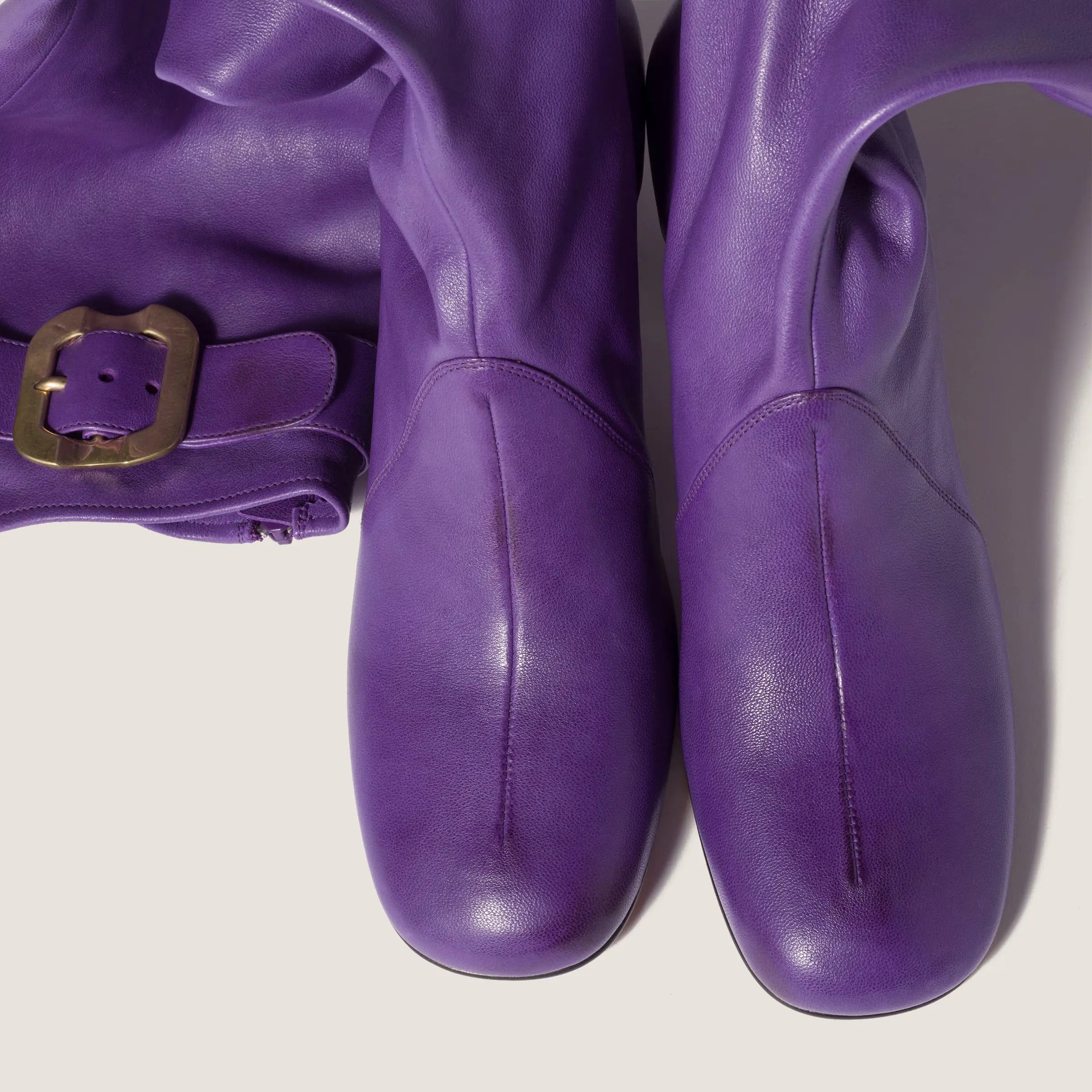 Nappa leather boots with buckle Gilded Cadence