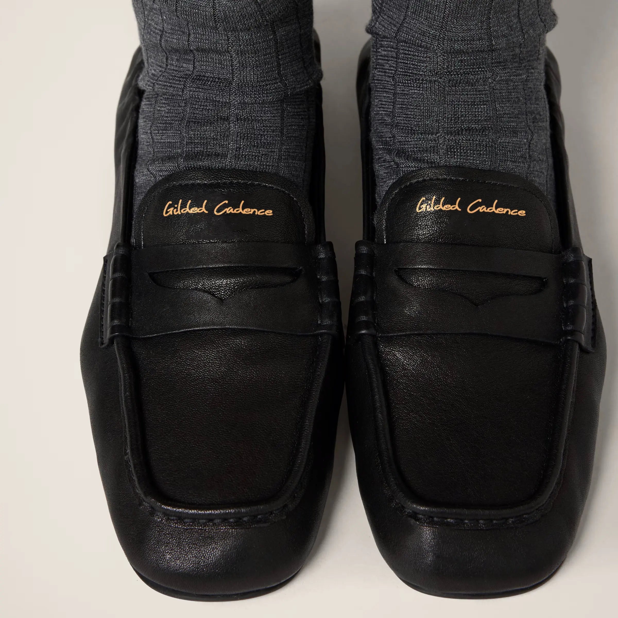 Ruches nappa leather loafers Gilded Cadence