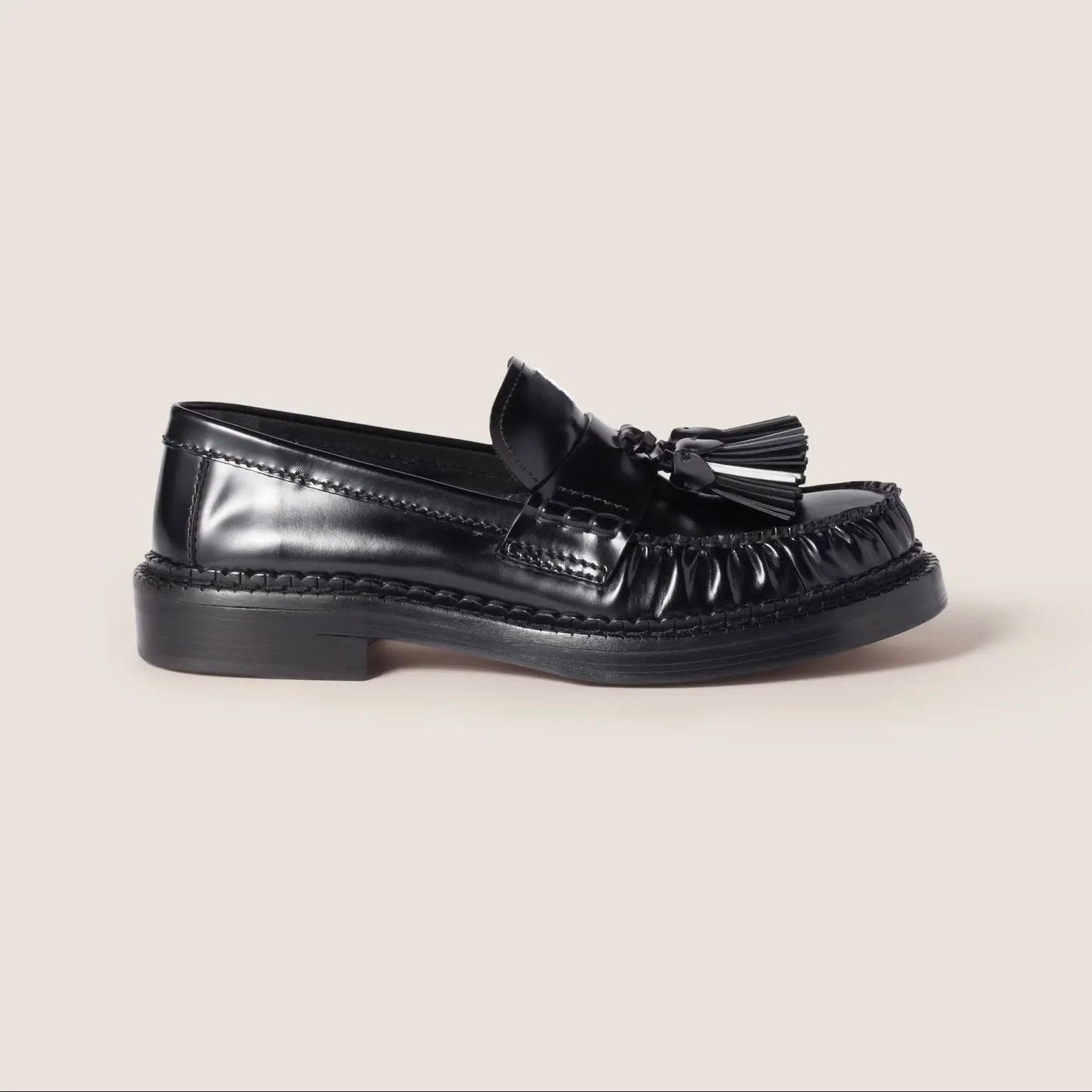 Tassel loafers in polished leather Gilded Cadence