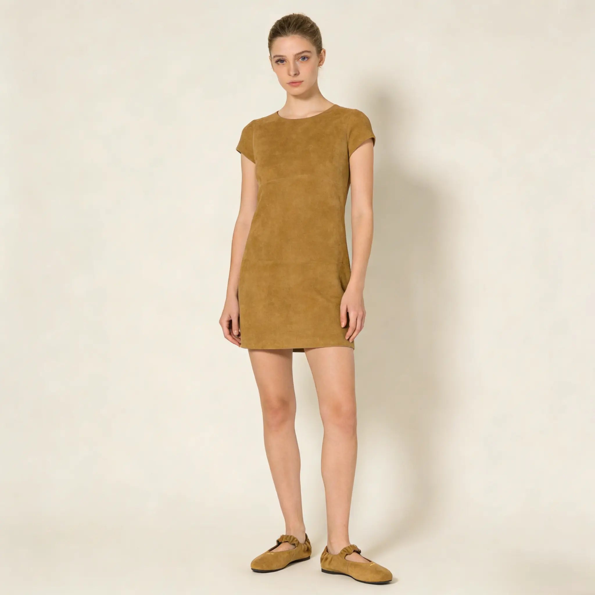 Ruches suede ballerinas Gilded Cadence