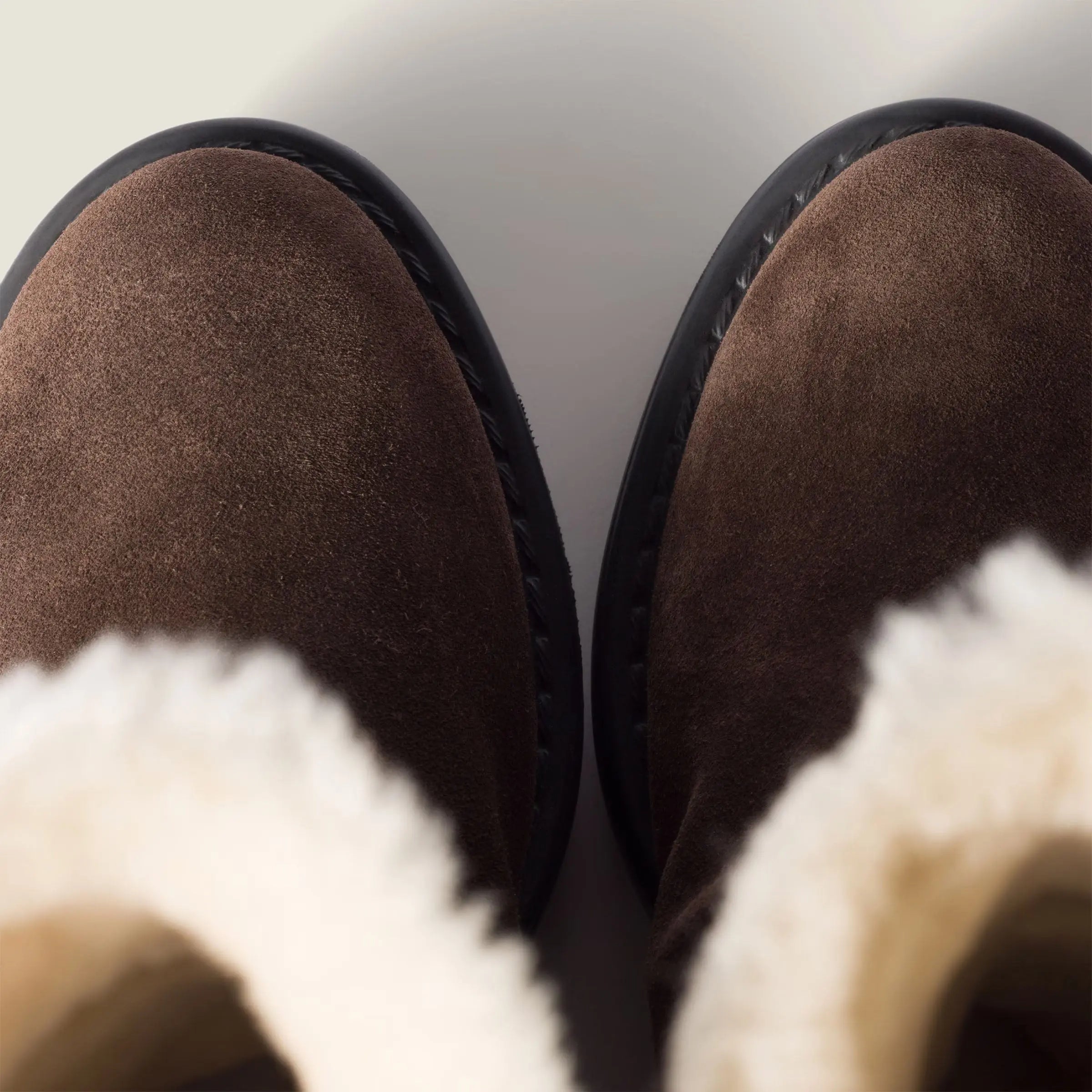 Women's Brown Suede Shearling Boots Gilded Cadence