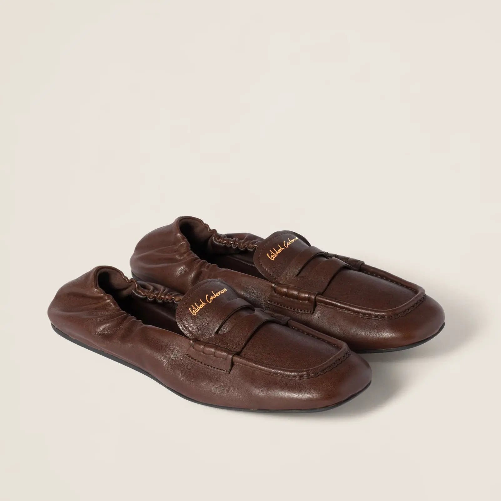 Ruches nappa leather loafers Gilded Cadence