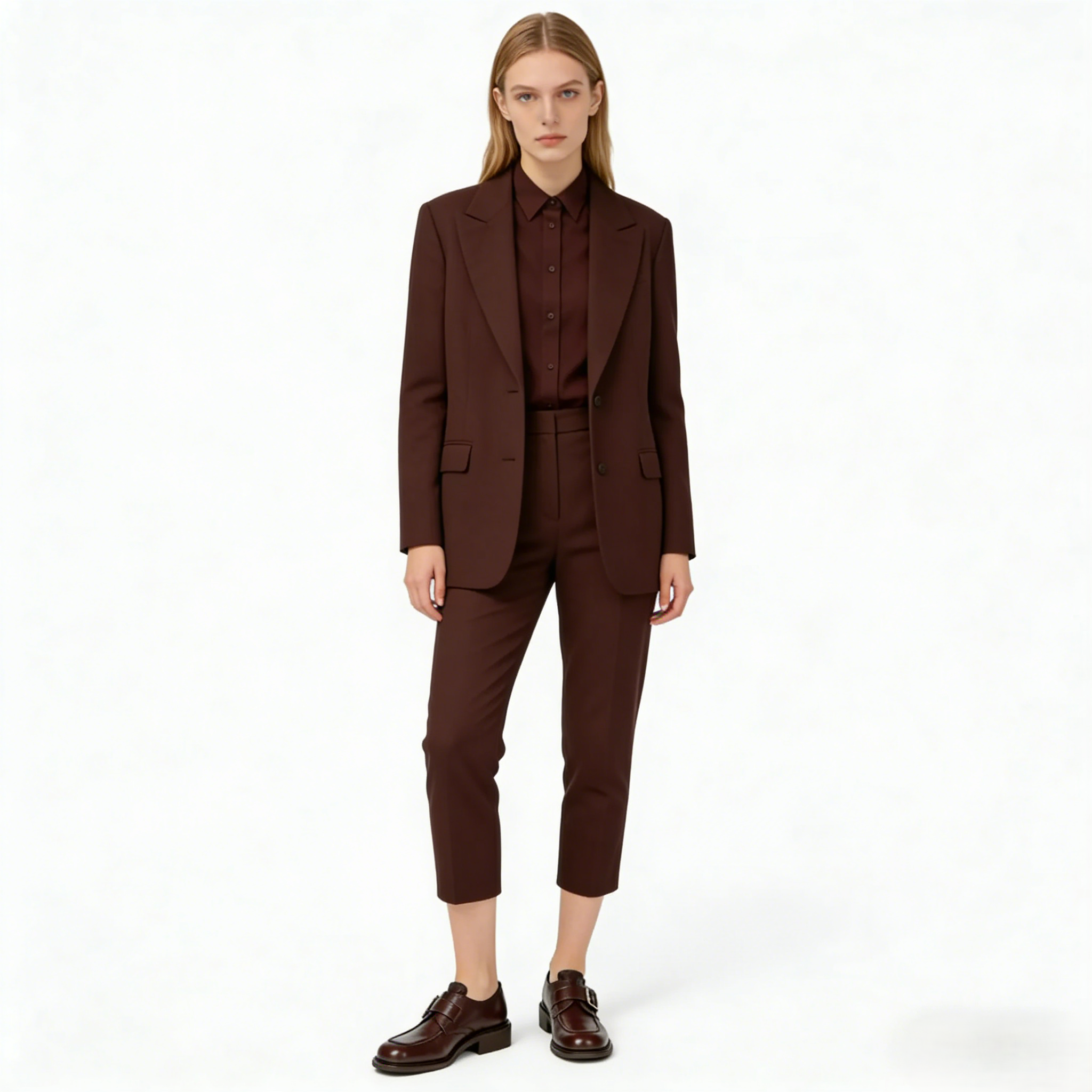 Dark Brown Polished Leather Brogue Shoes Gilded Cadence