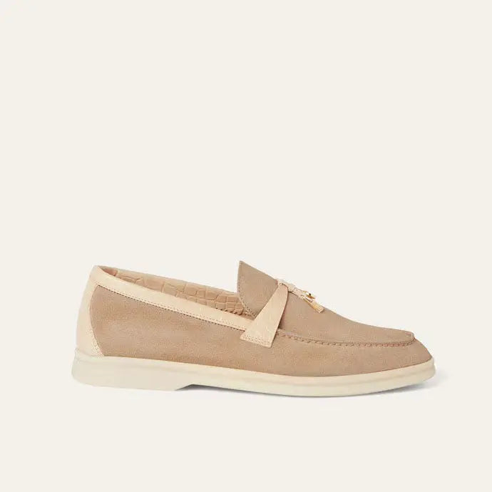 Women's Light Mastic Suede Summer Loafers Gilded Cadence
