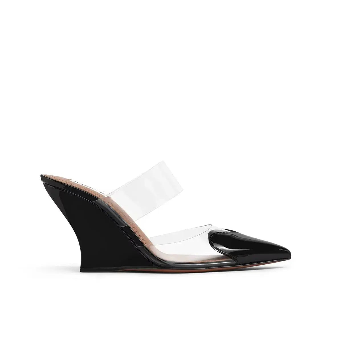 LE C?UR WEDGE MULES IN PATENT LEATHER Gilded Cadence