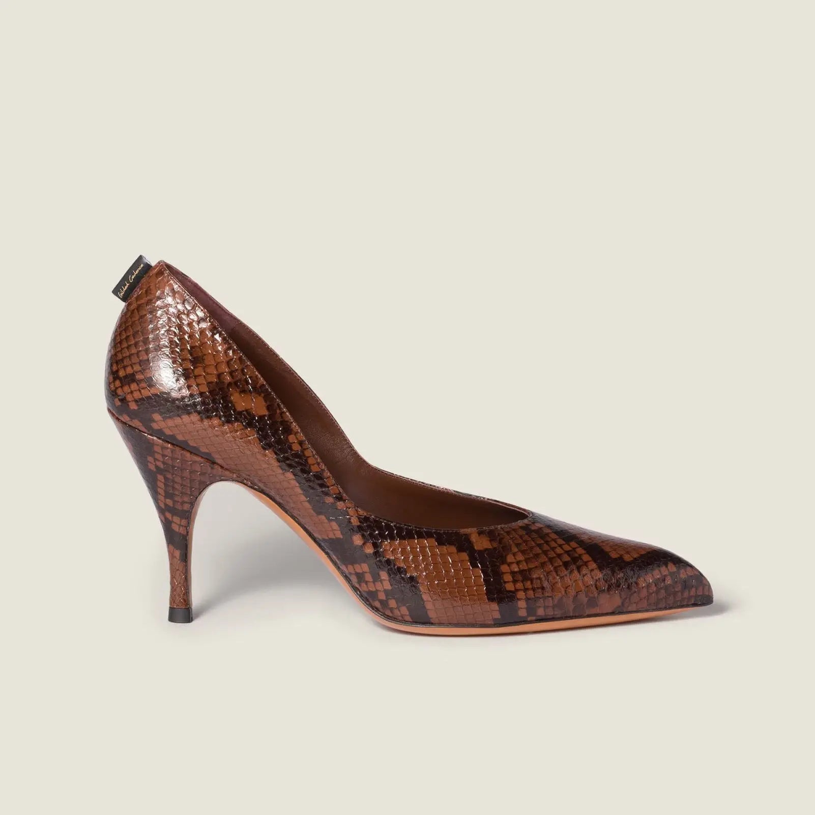 Python-Print Ayers Leather Pumps Gilded Cadence